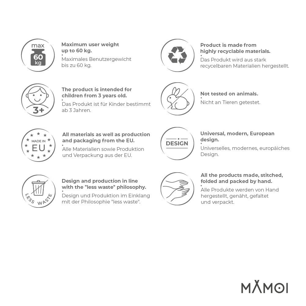 MAMOI® Hängesessel für kinder, Schaukel für kinderzimmer, Hängehöhle, Hängeschaukel, Sensory swing, Schaukeltuch indoor, Hängesack, Tuchschaukel, Babyschaukel, Hängetuch-4