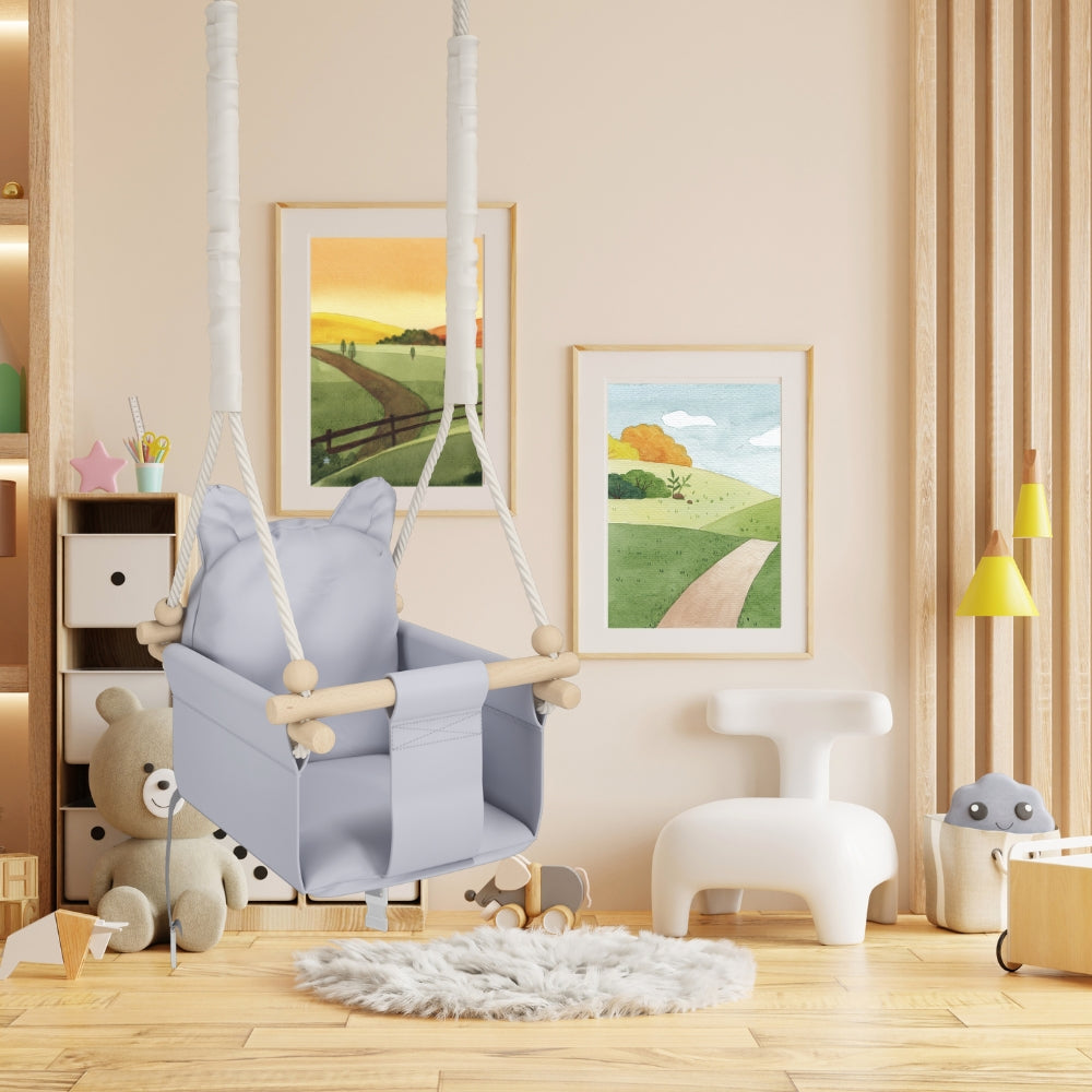 MAMOI® Babyschaukel, Baby-/Kinderschaukel aus Holz-4