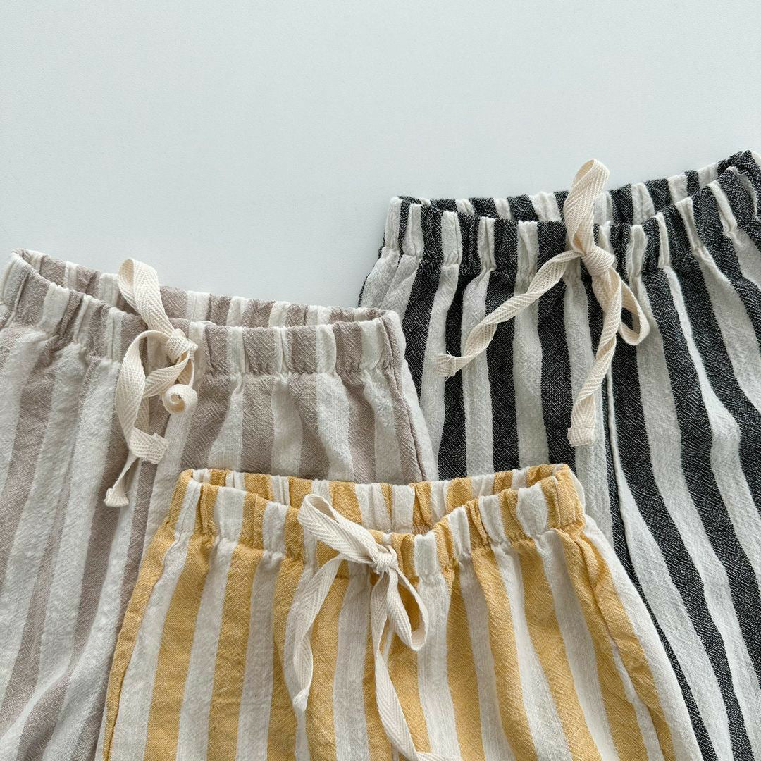 Baby summer pants new cotton thin casual children loose striped long pants