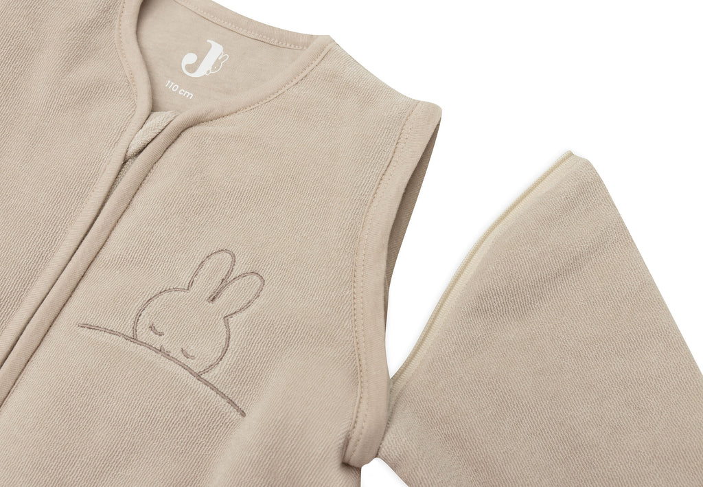 Baby Schlafsack mit Abnehmbaren Ärmel - Sleepy Miffy Terry - Nougat