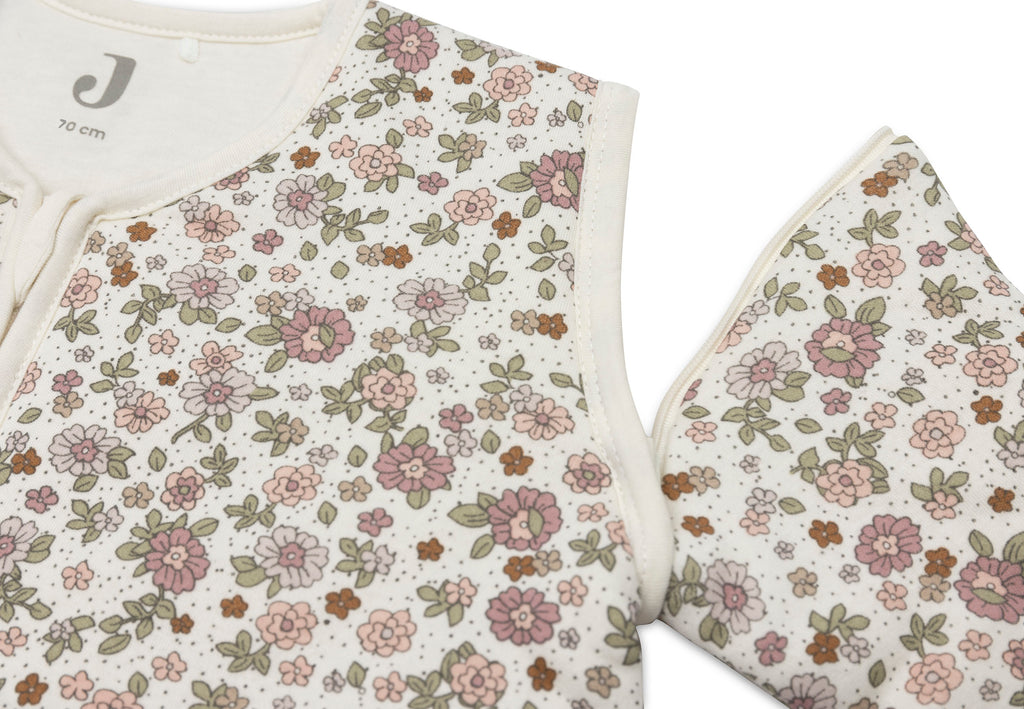 Baby Schlafsack mit Abnehmbaren Ärmeln - Retro Flowers