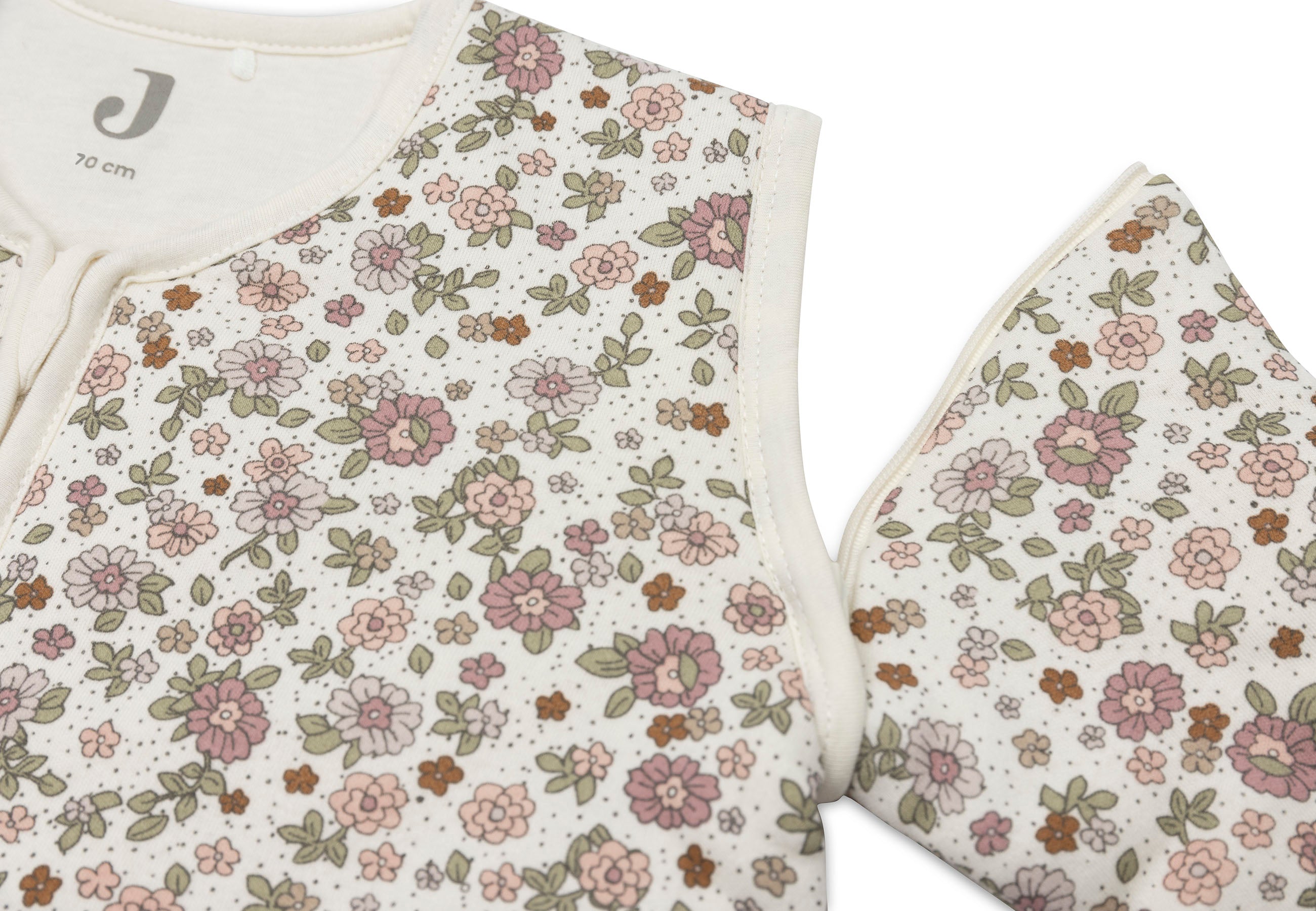 Baby Schlafsack mit Abnehmbaren Ärmeln - Retro Flowers