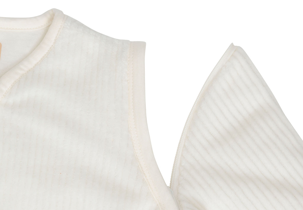 Baby Schlafsack mit Abnehmbaren Ärmeln Rund  - Rib