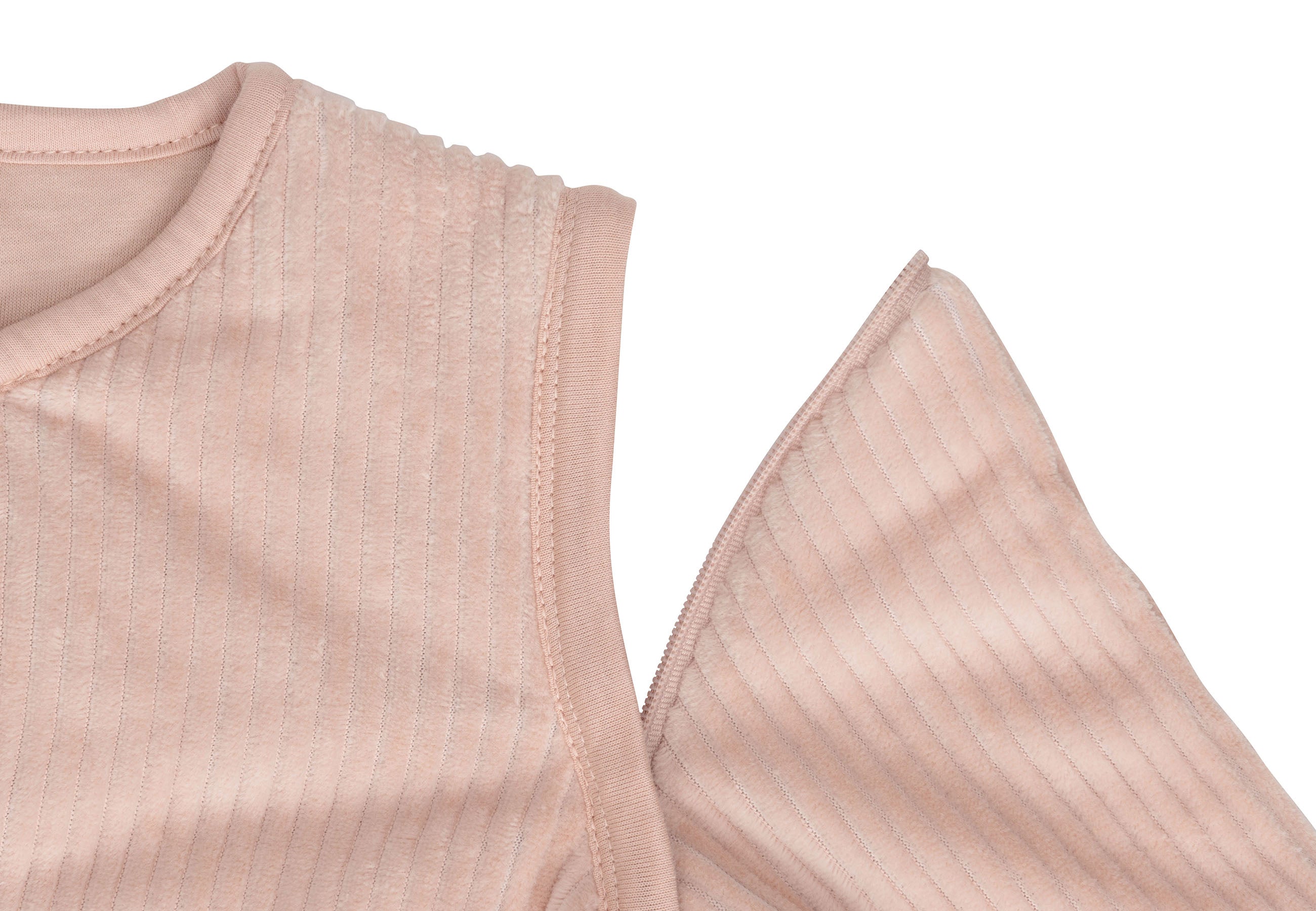 Baby Schlafsack mit Abnehmbaren Ärmeln Rund  - Rib