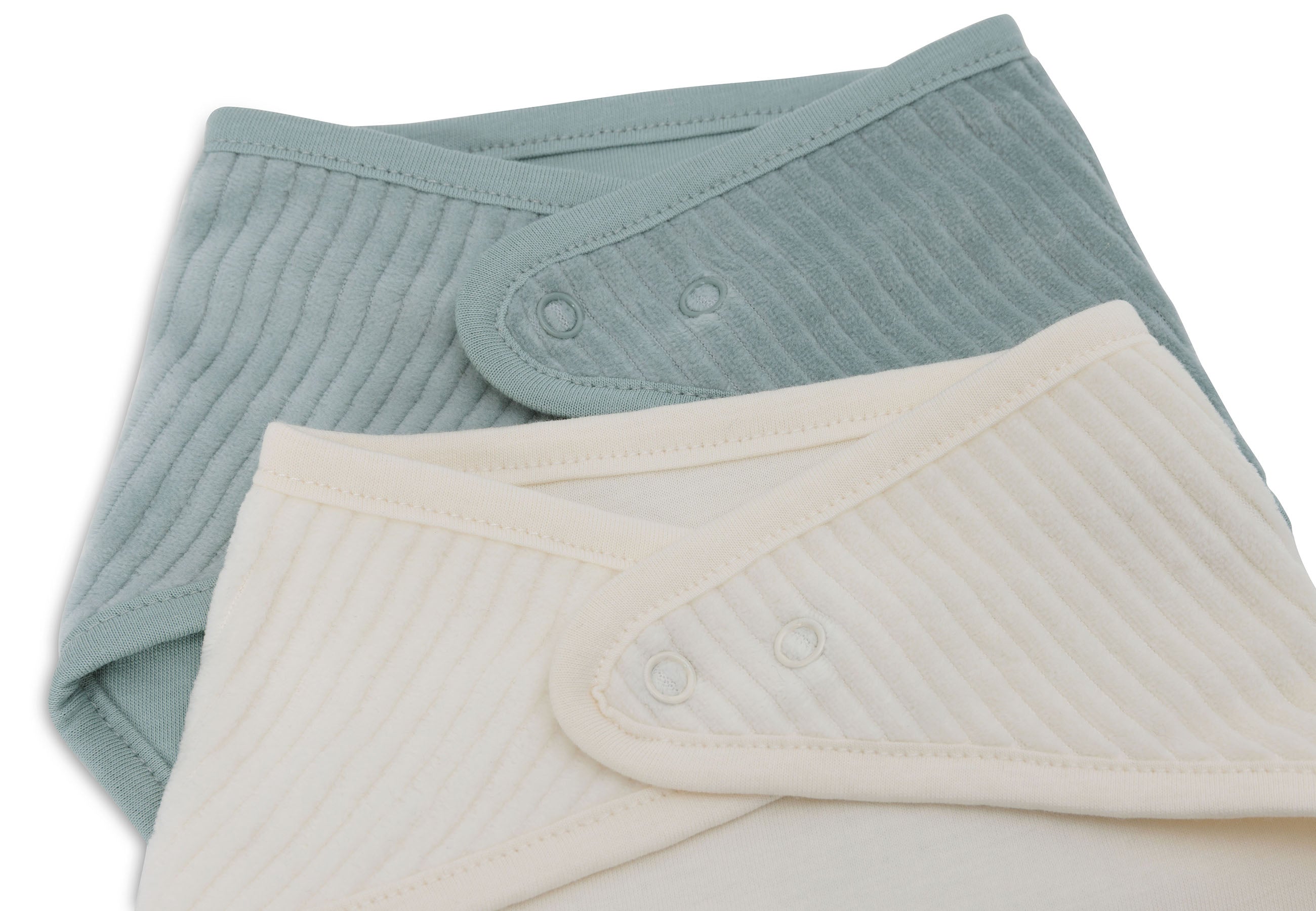 Lätzchen Bandana Velvet Rib - Sea Green/Ivory - 2 Stück