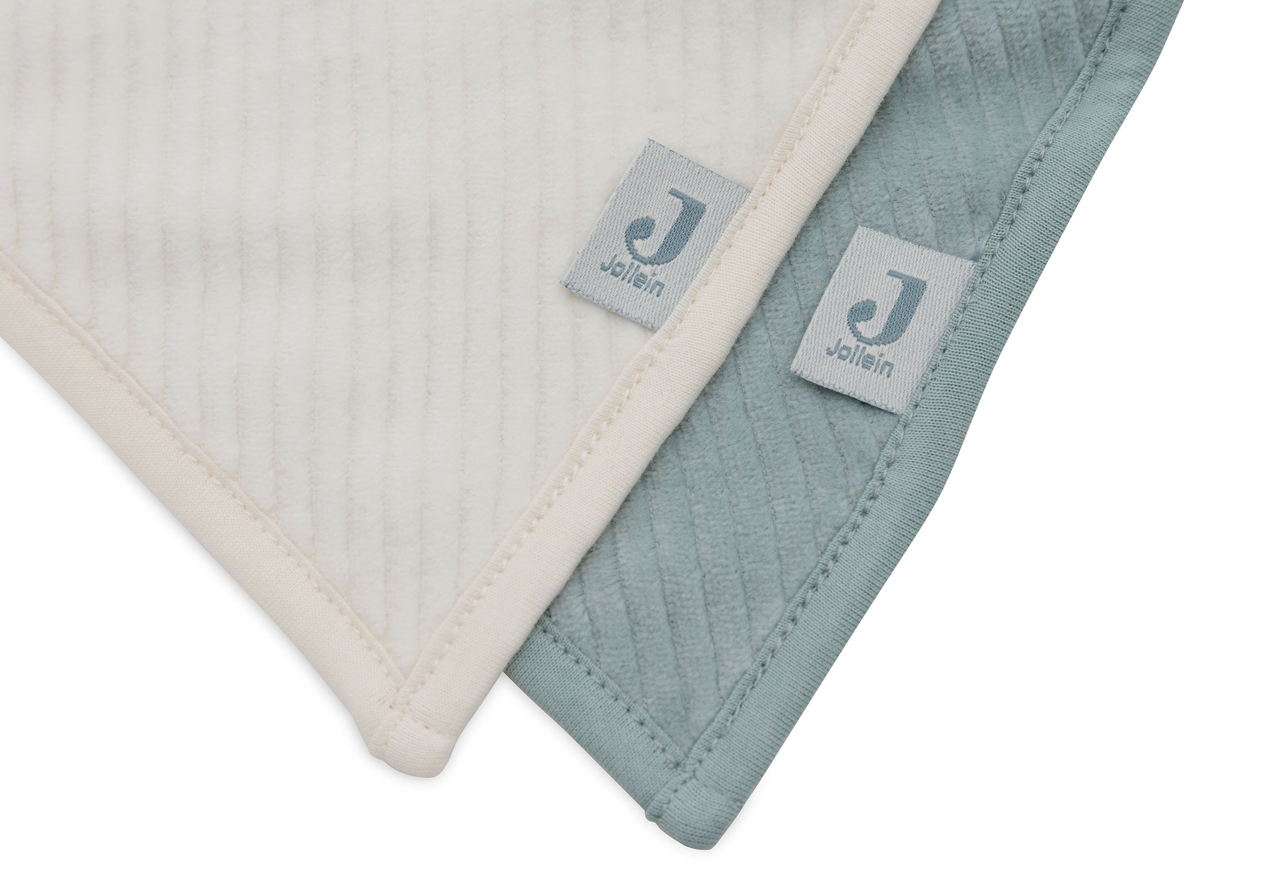 Lätzchen Bandana Velvet Rib - Sea Green/Ivory - 2 Stück