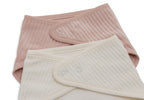 Lätzchen Bandana Velvet Rib - Wild Rose/Ivory - 2 Stück