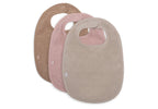Lätzchen Frottee - Wild Rose/Nougat/Biscuit - 3 Stück