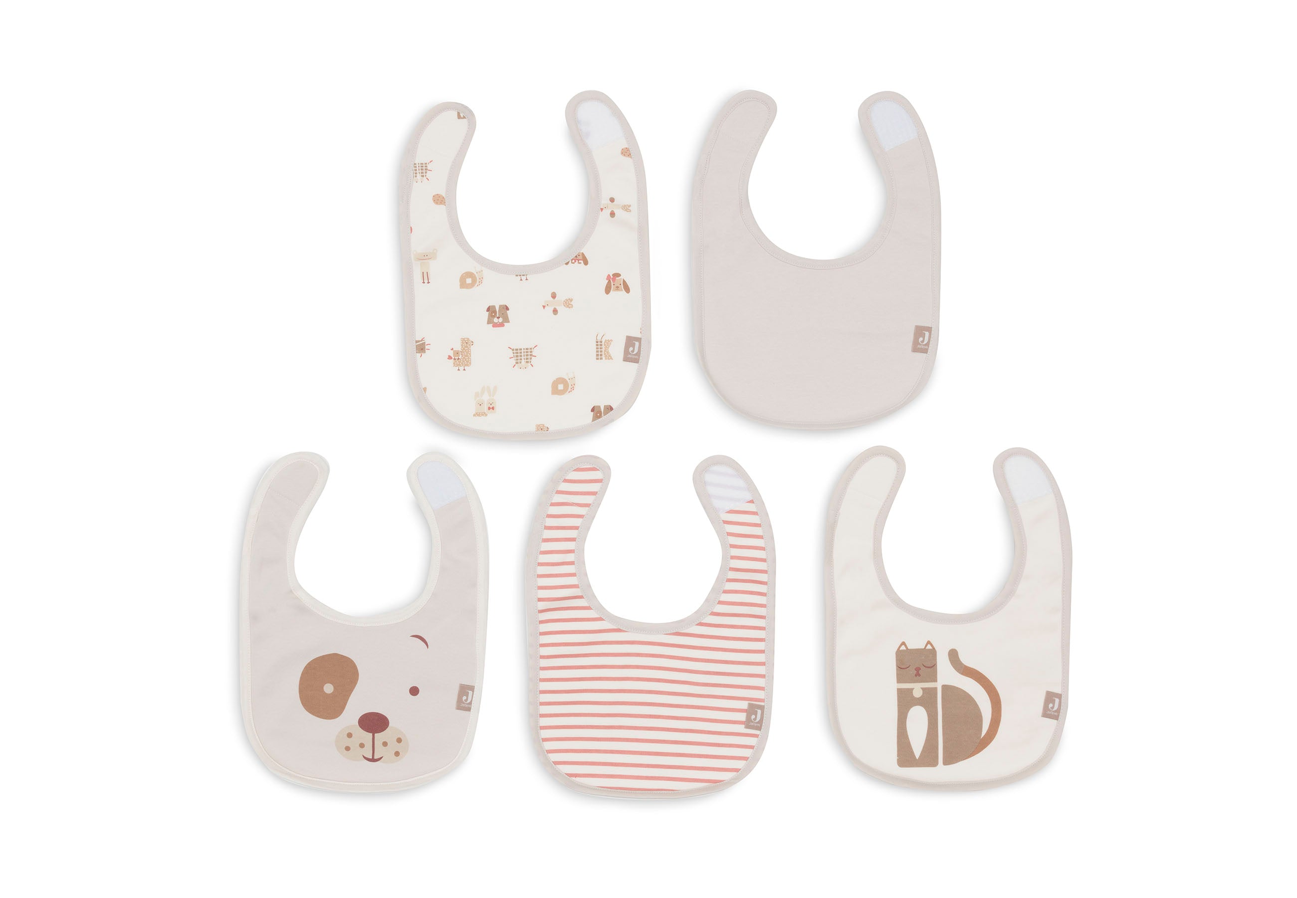Lätzchen Jersey Wasserdicht - Animal Friends - 5 Stück