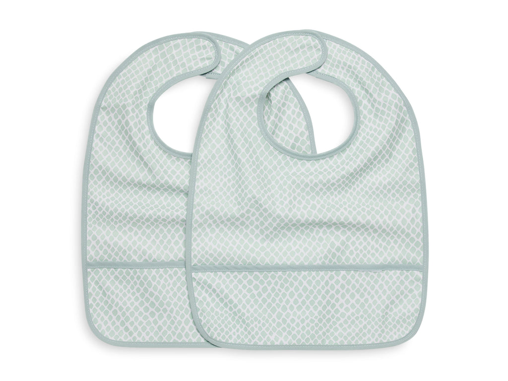Lätzchen Wasserdicht Snake Soft Green - 2 Stück