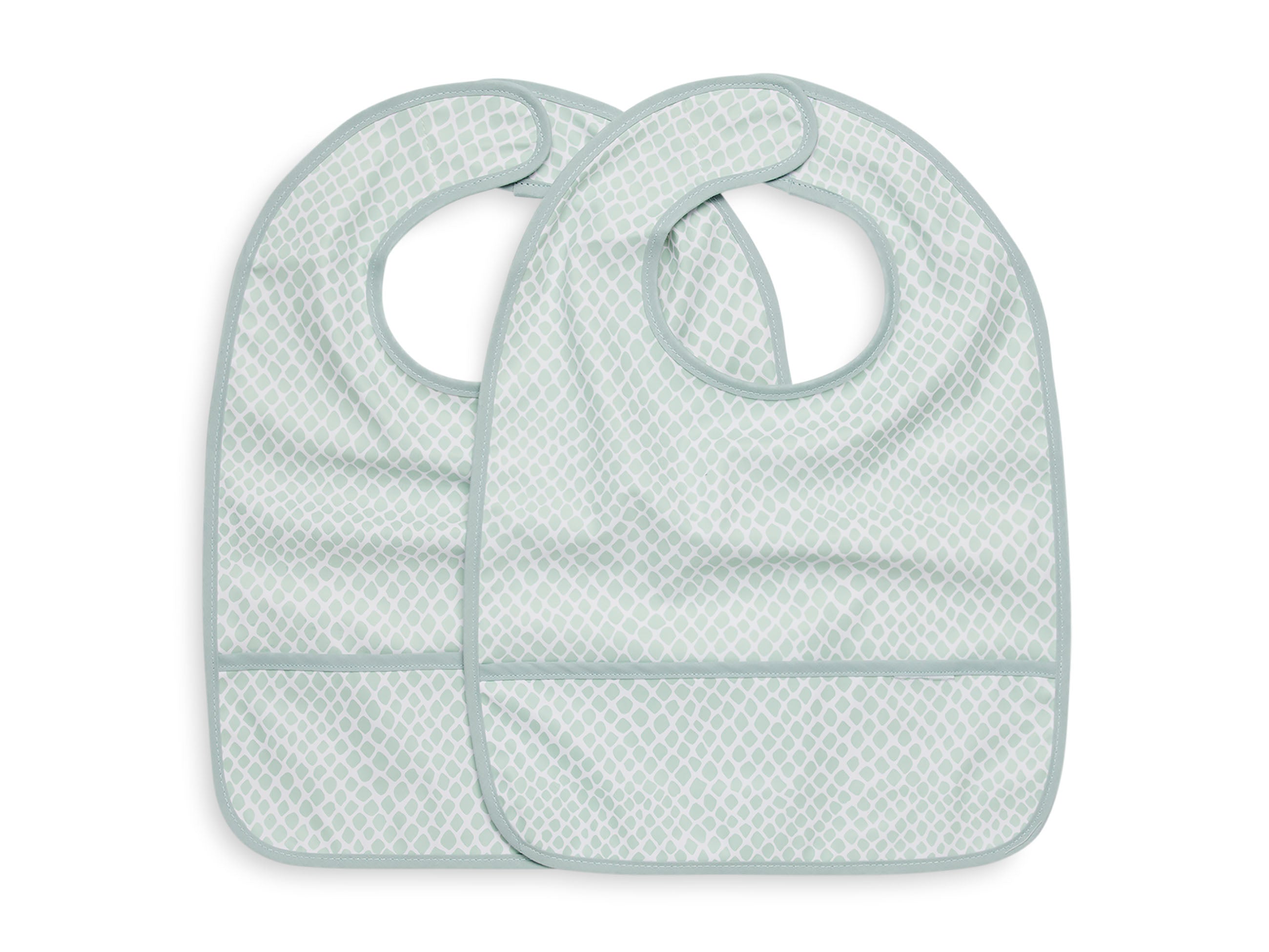 Lätzchen Wasserdicht Snake Soft Green - 2 Stück
