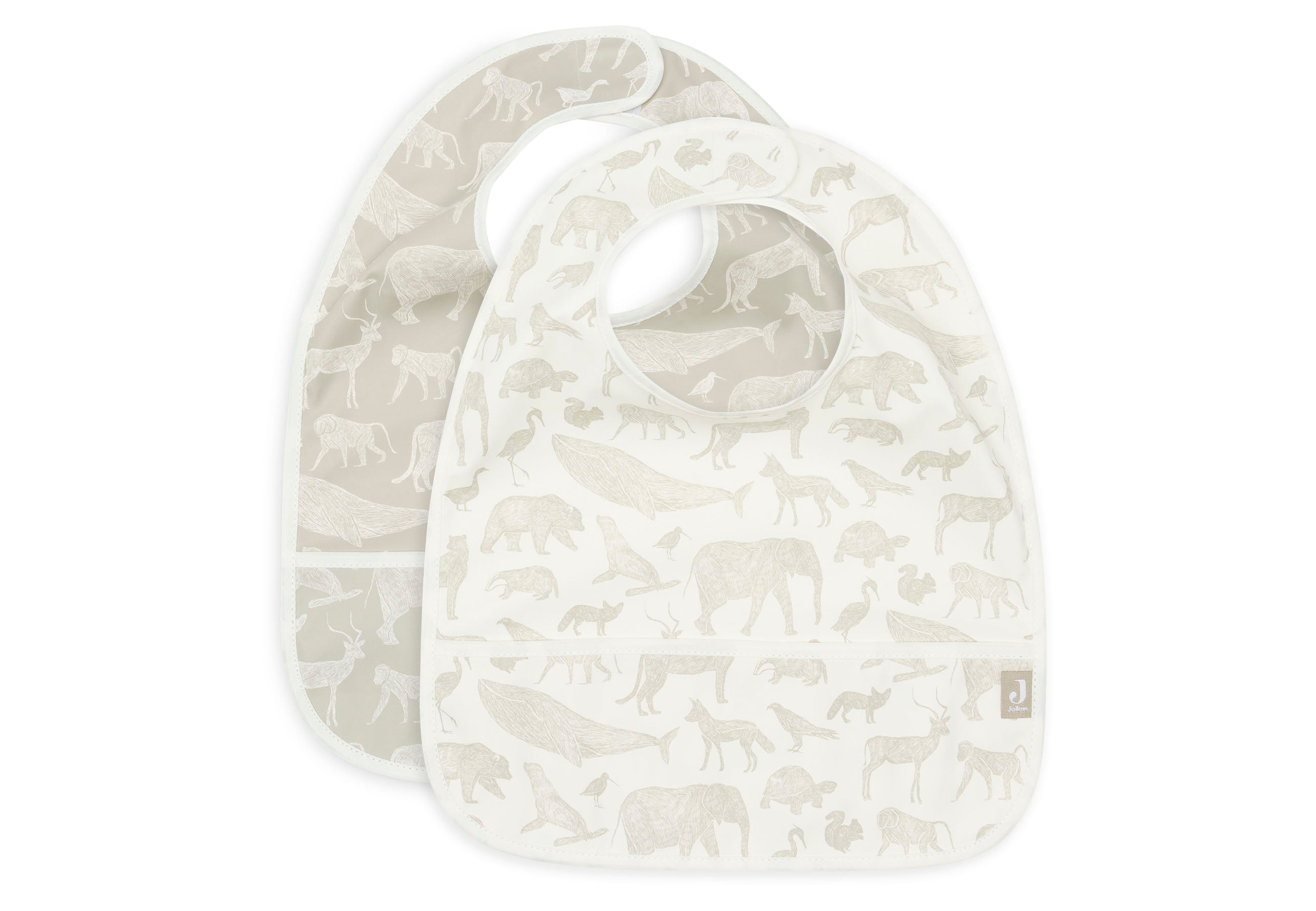Lätzchen Wasserdicht Animals - Olive Green - 2 Stück