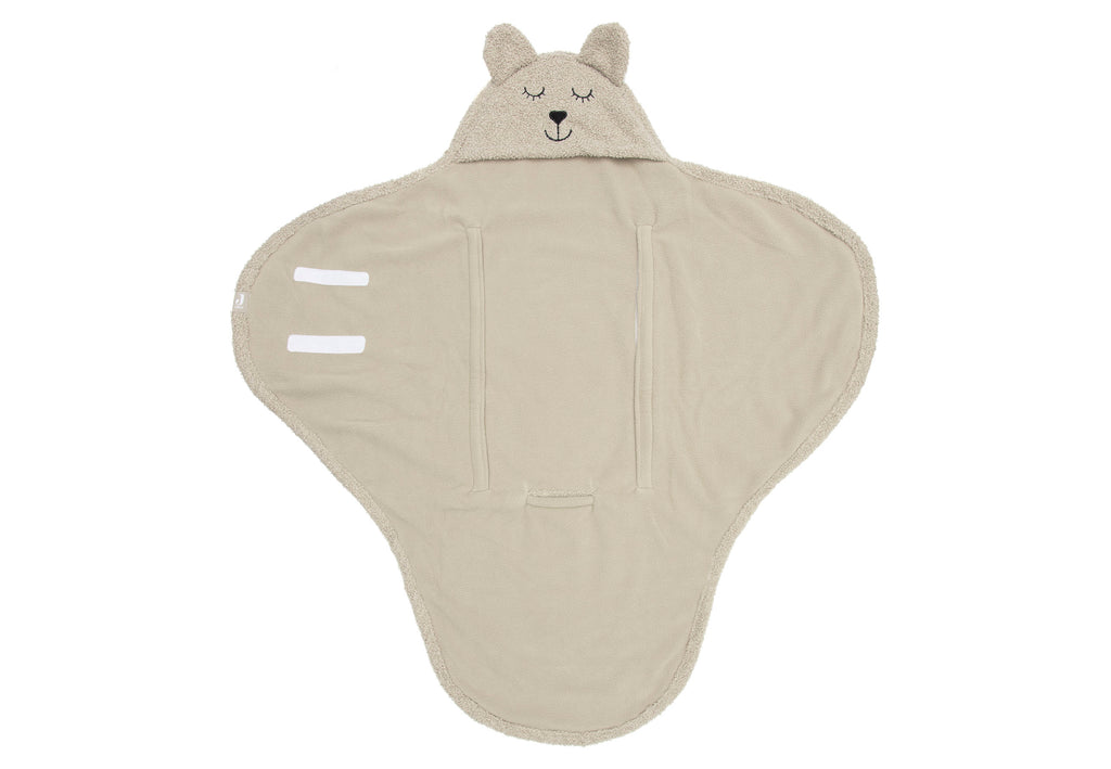 Einschlagdecke für Babyschale Bear Boucle - BIO Baumwolle