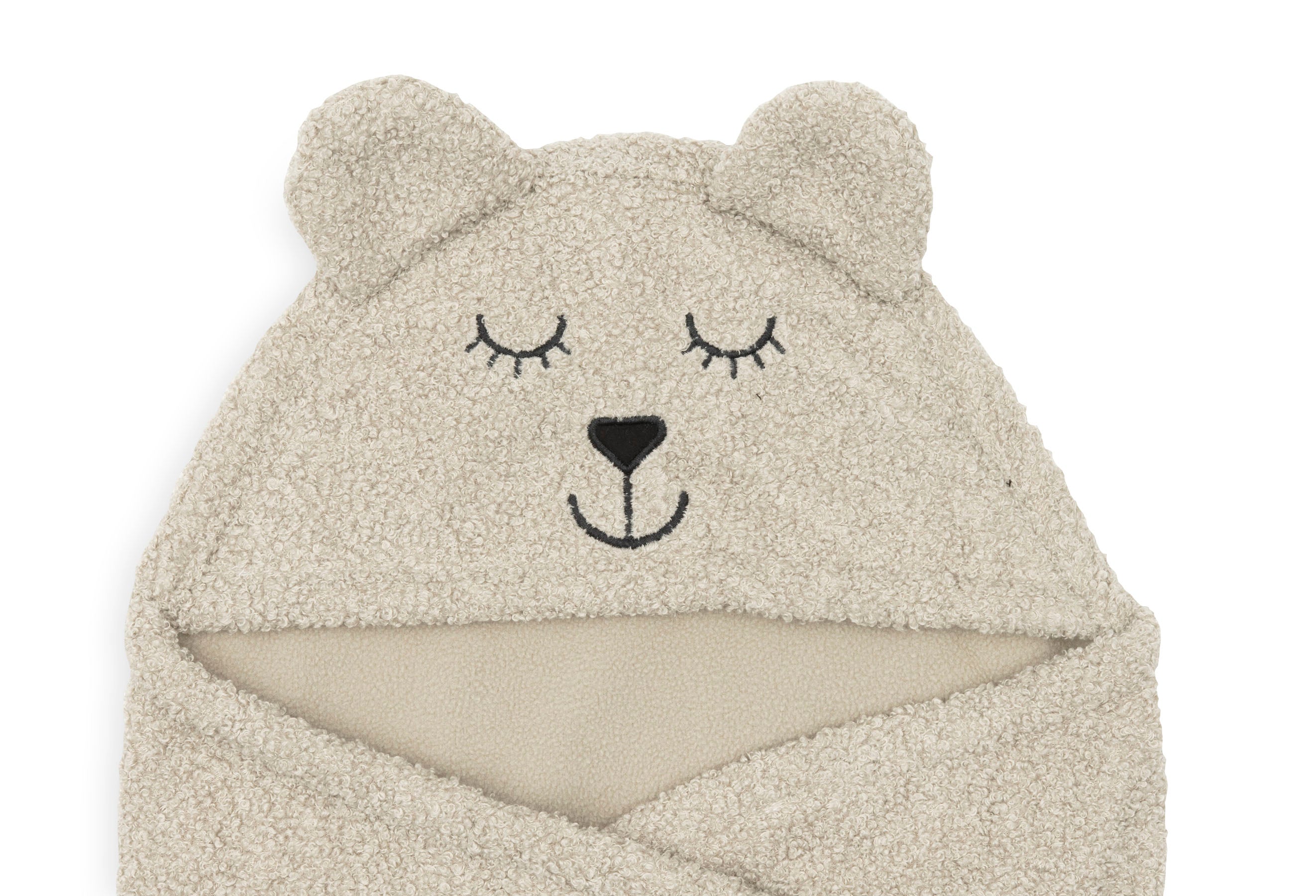 Einschlagdecke für Babyschale Bear Boucle - BIO Baumwolle