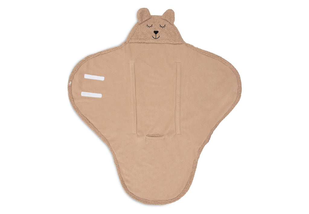 Einschlagdecke für Babyschale Bear Boucle - BIO Baumwolle