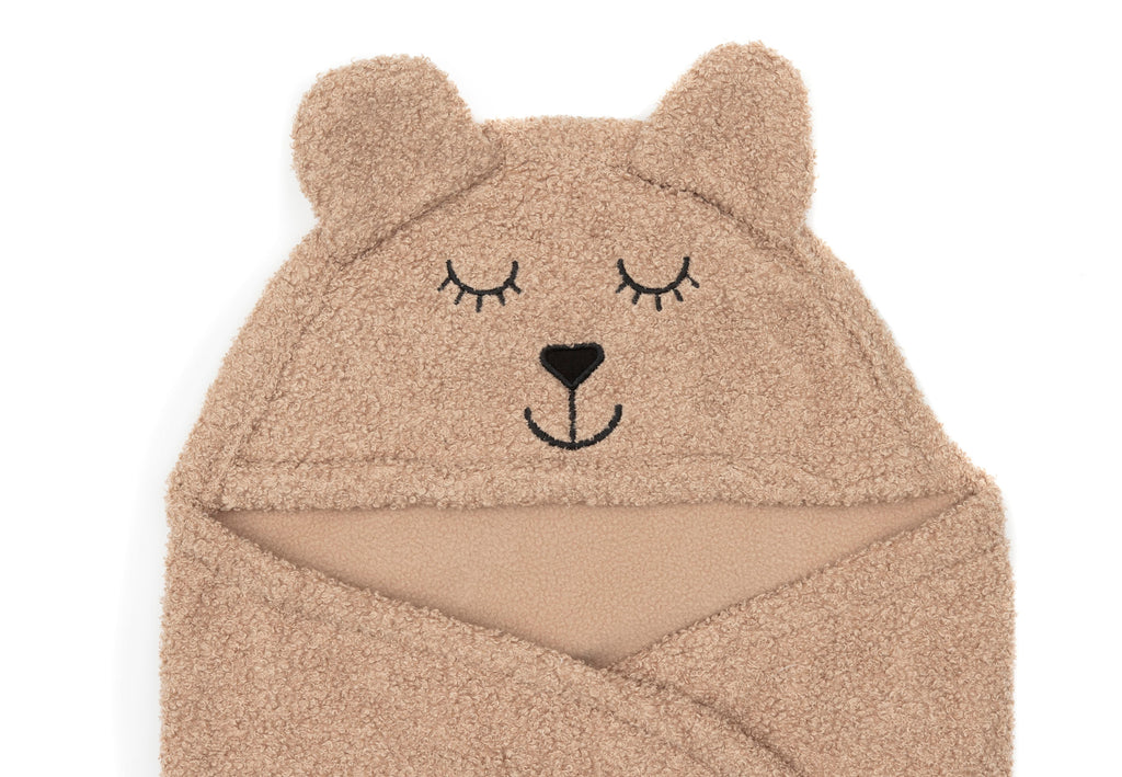 Einschlagdecke für Babyschale Bear Boucle - BIO Baumwolle