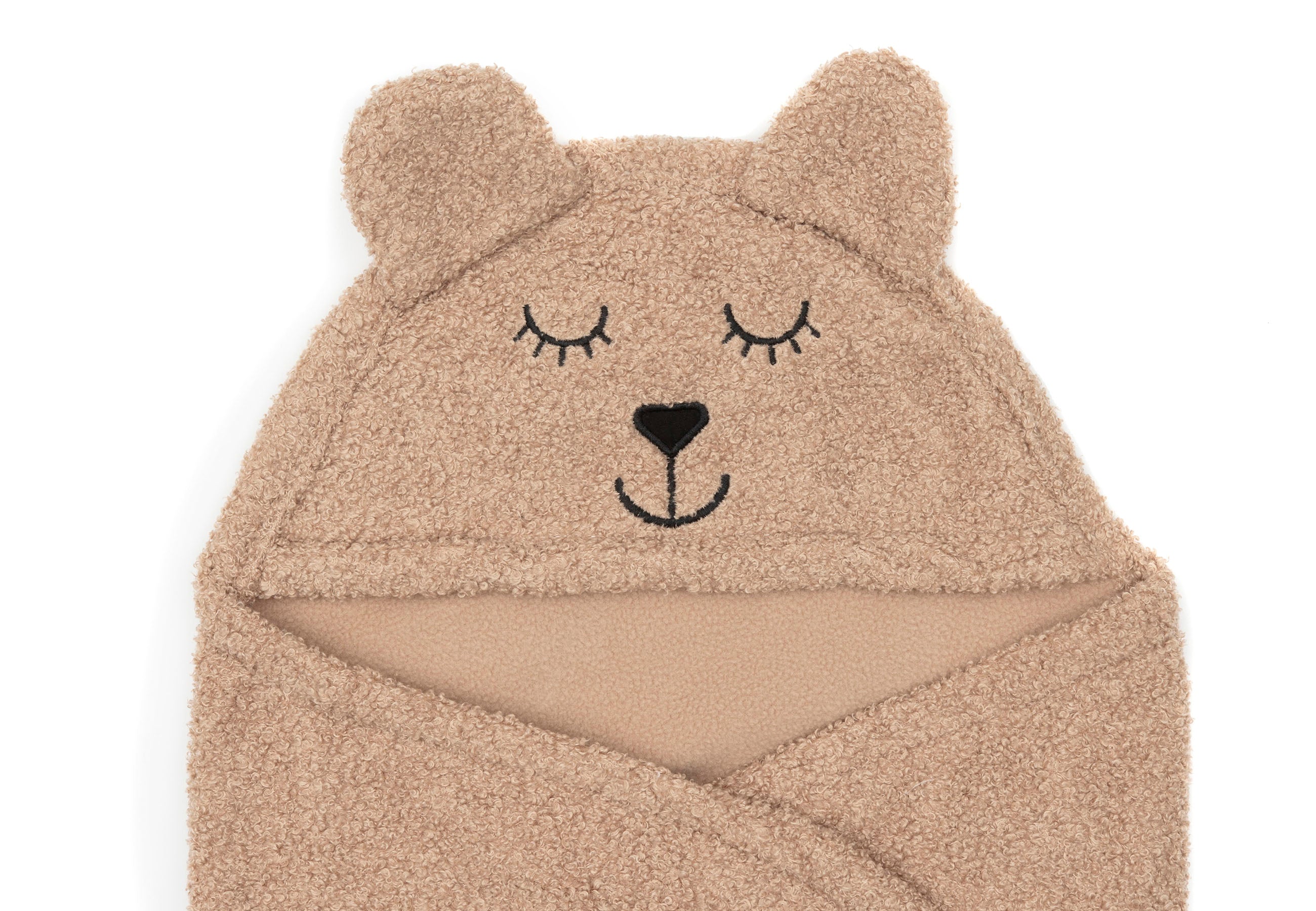 Einschlagdecke für Babyschale Bear Boucle - BIO Baumwolle