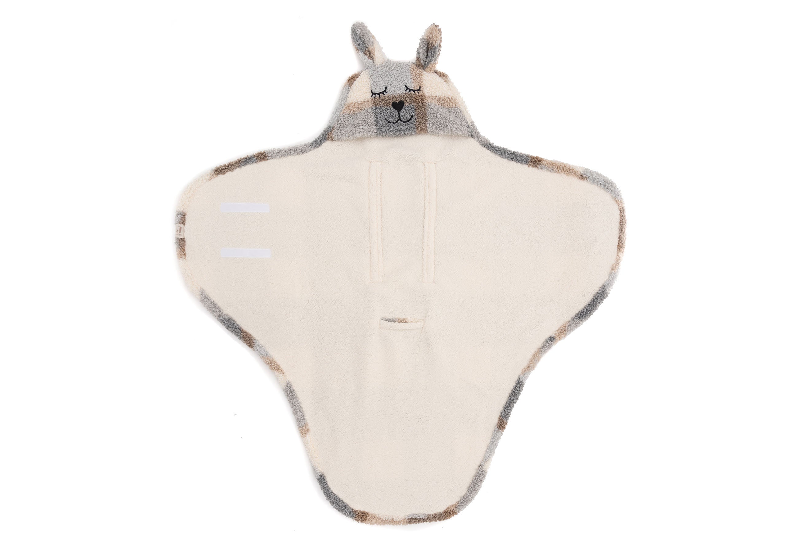 Einschlagdecke für Babyschale Bunny Check - Boucle