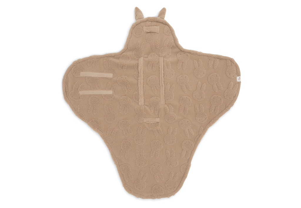 Einschlagdecke für Babyschale Miffy Jacquard Teddy - Biscuit