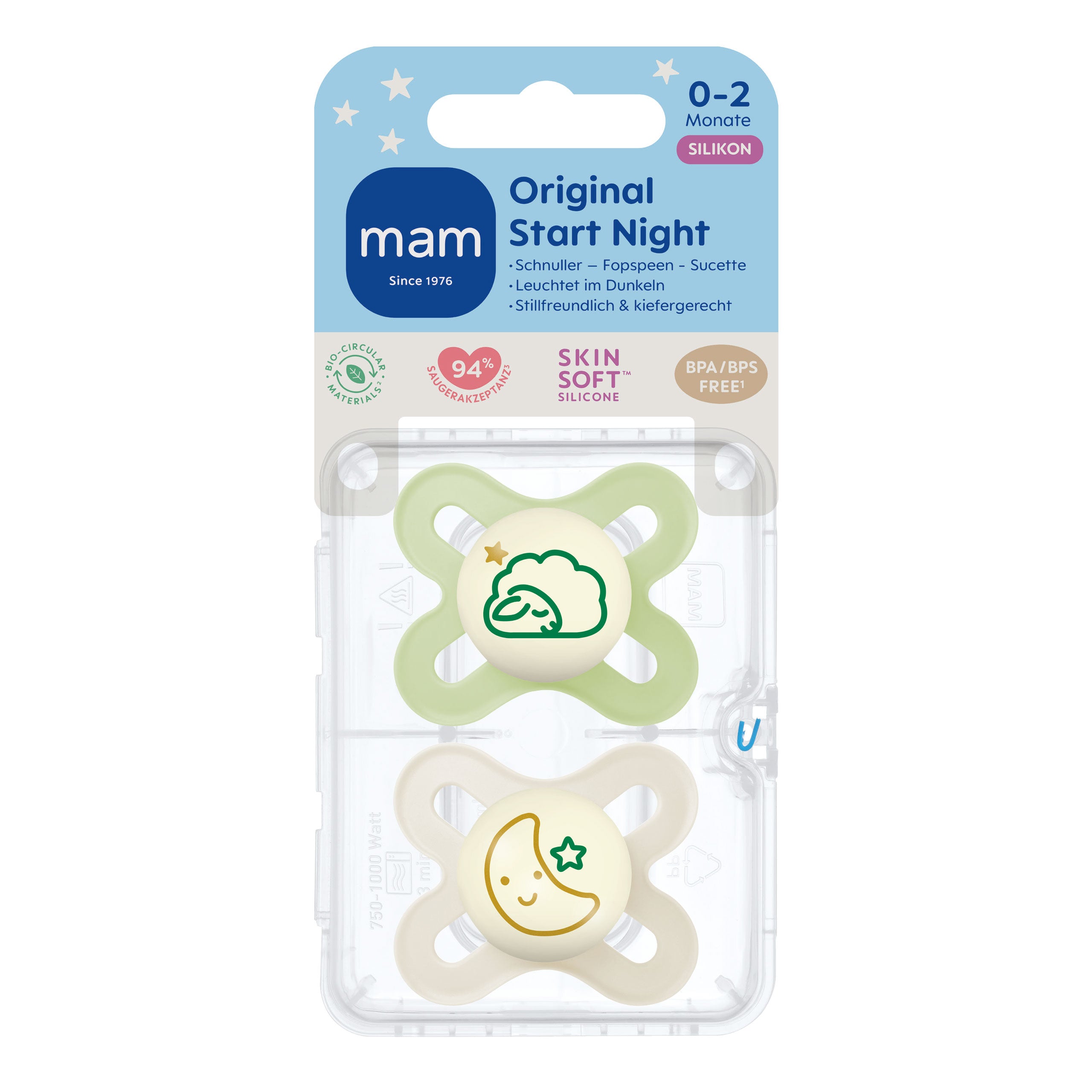MAM Original Start Night Silikon 0-2 uni