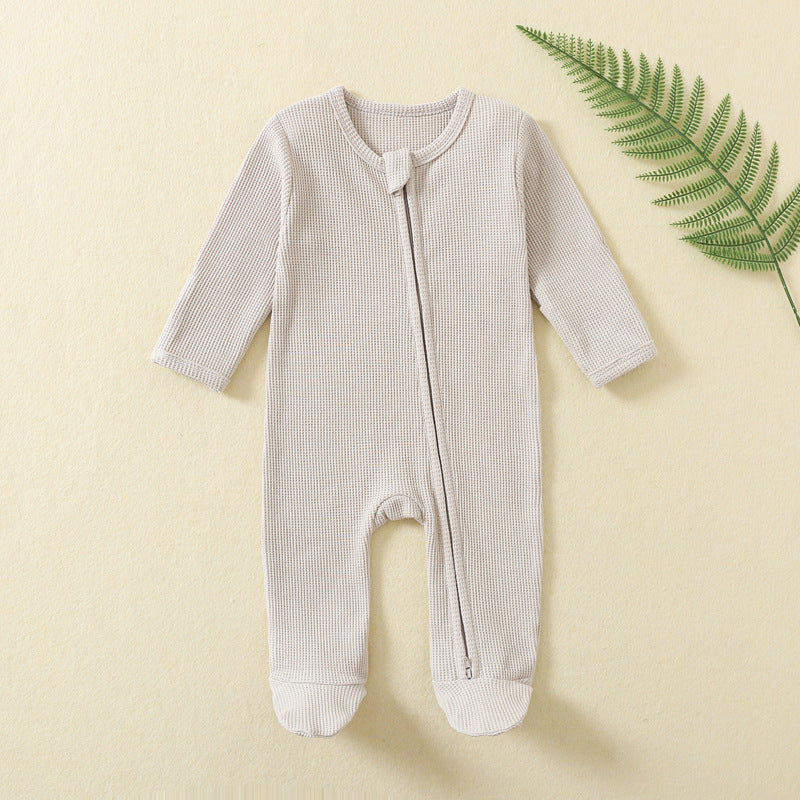 Baby onesie Autumn and winter baby crawler long-sleeved zipper crawler newborn clothes wrap baby pajamas