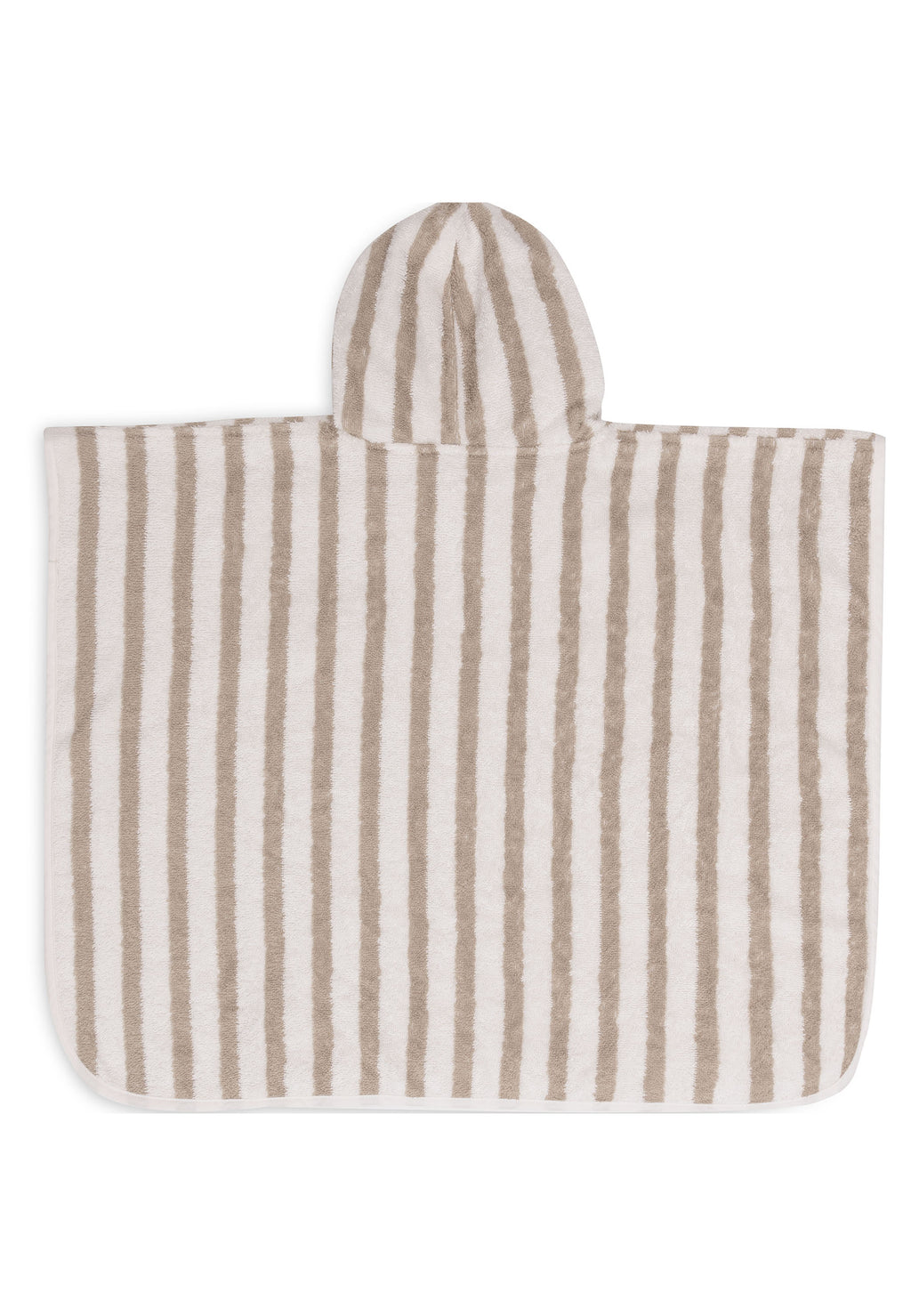 Badeponcho Stripe Frottee - Olive Green - GOTS