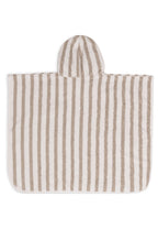 Badeponcho Stripe Frottee - Olive Green - GOTS