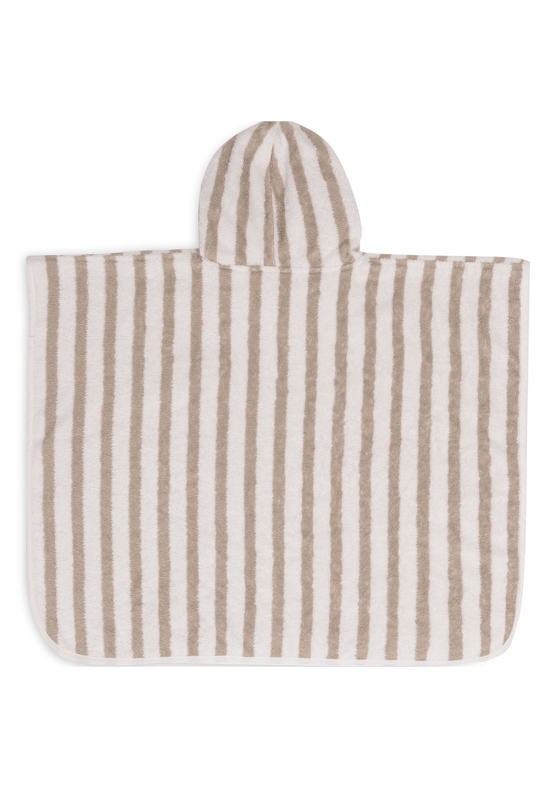 Badeponcho Stripe Frottee - Olive Green - GOTS