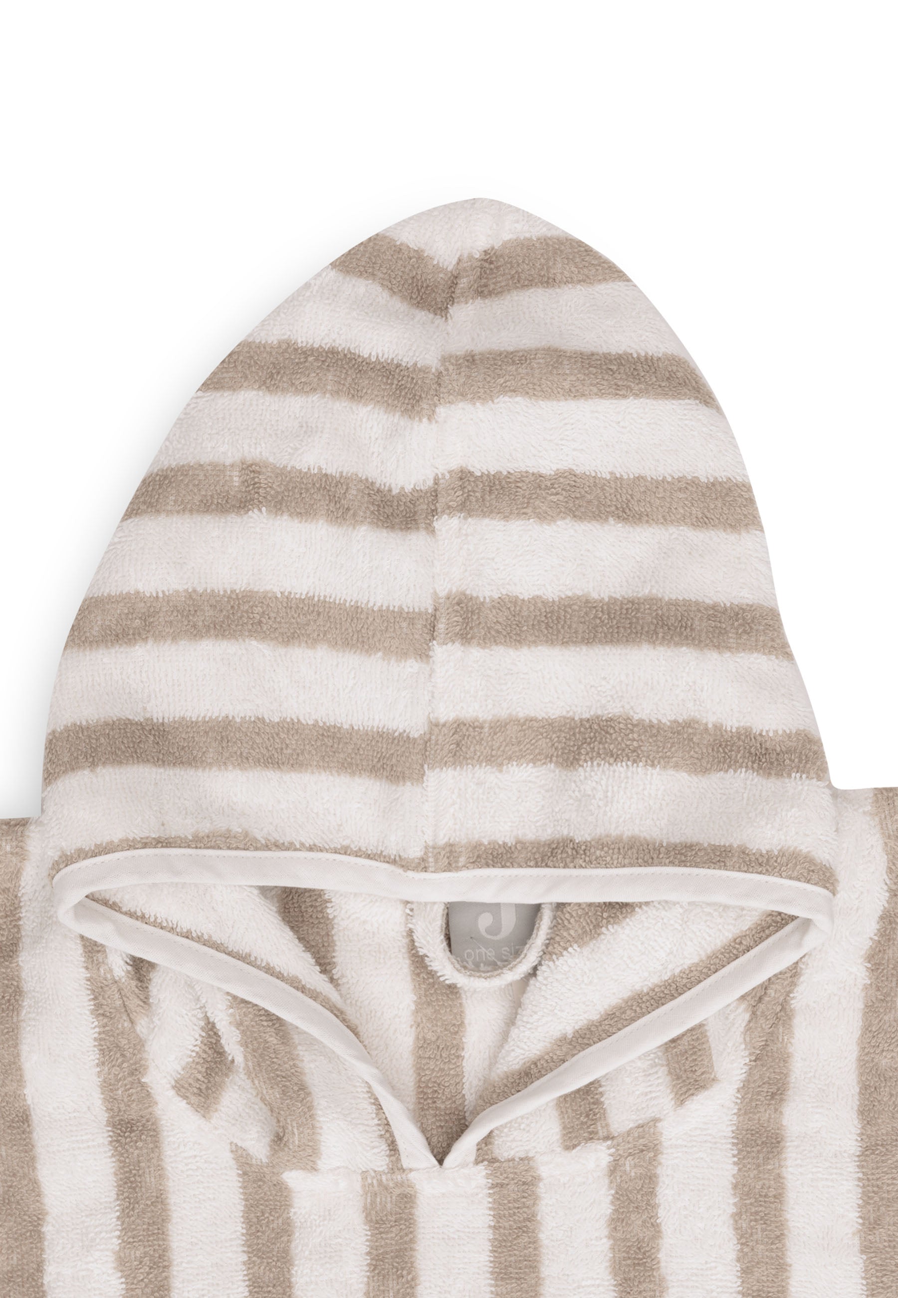 Badeponcho Stripe Frottee - Olive Green - GOTS