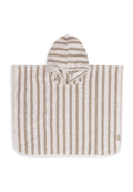 Badeponcho Stripe Frottee - Olive Green - GOTS