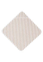 Kapuzenhandtuch 75x75cm Stripe Terry - Olive Green - GOTS