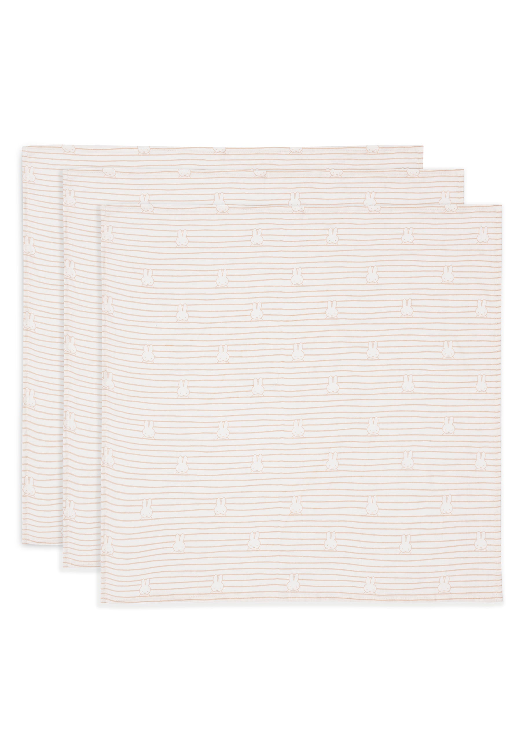 Spucktuch Hydrophil 70x70cm Miffy Stripe -  3 Stück