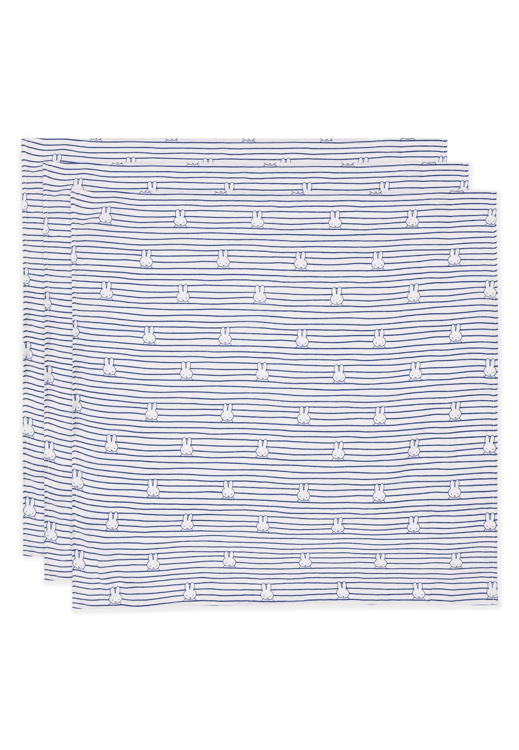 Spucktuch Hydrophil 70x70cm Miffy Stripe -  3 Stück