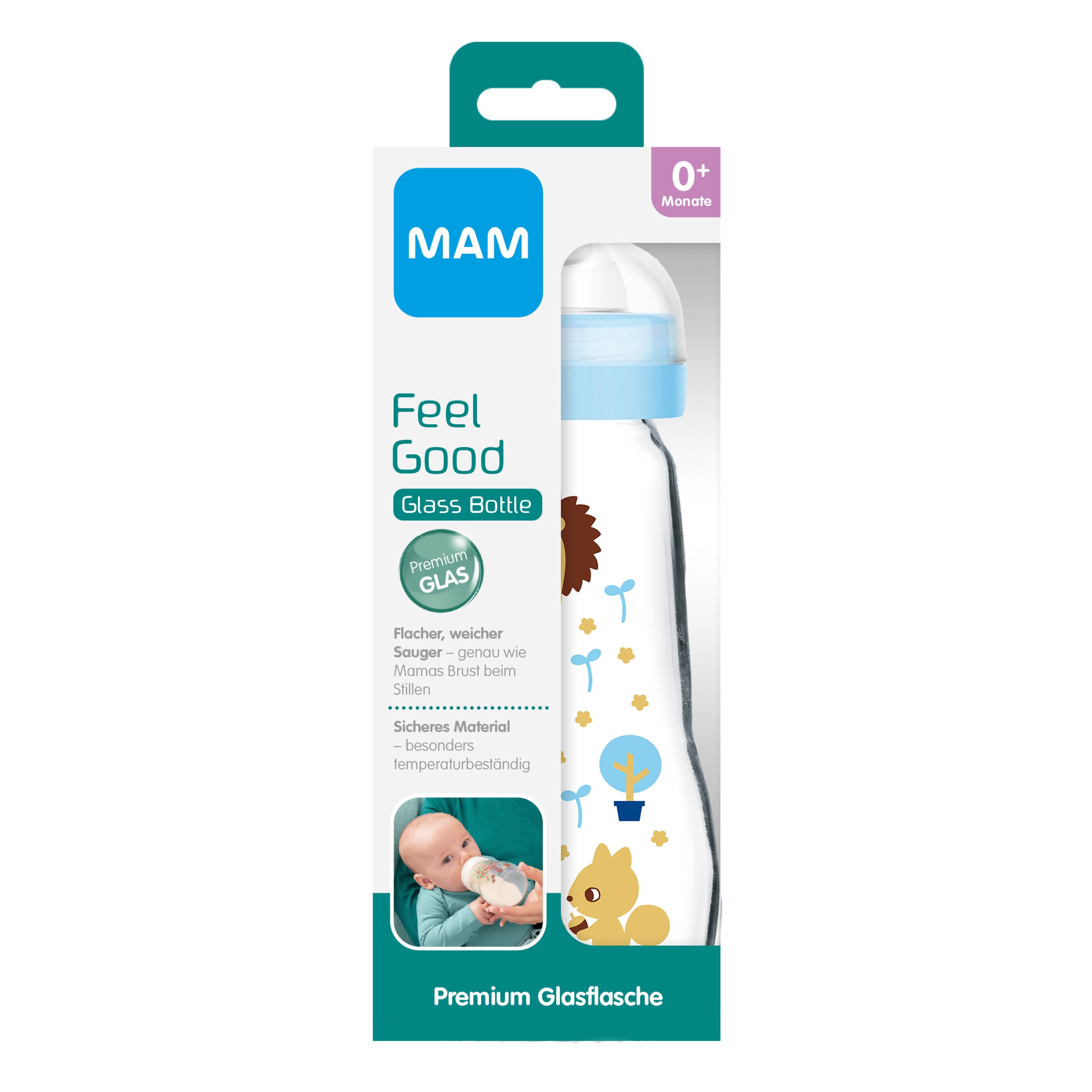 MAM Feel Good Glass Bottle matt 260 ml uni