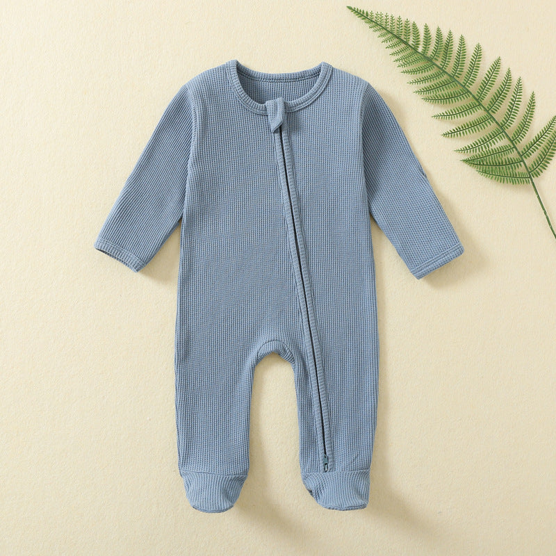 Baby onesie Autumn and winter baby crawler long-sleeved zipper crawler newborn clothes wrap baby pajamas