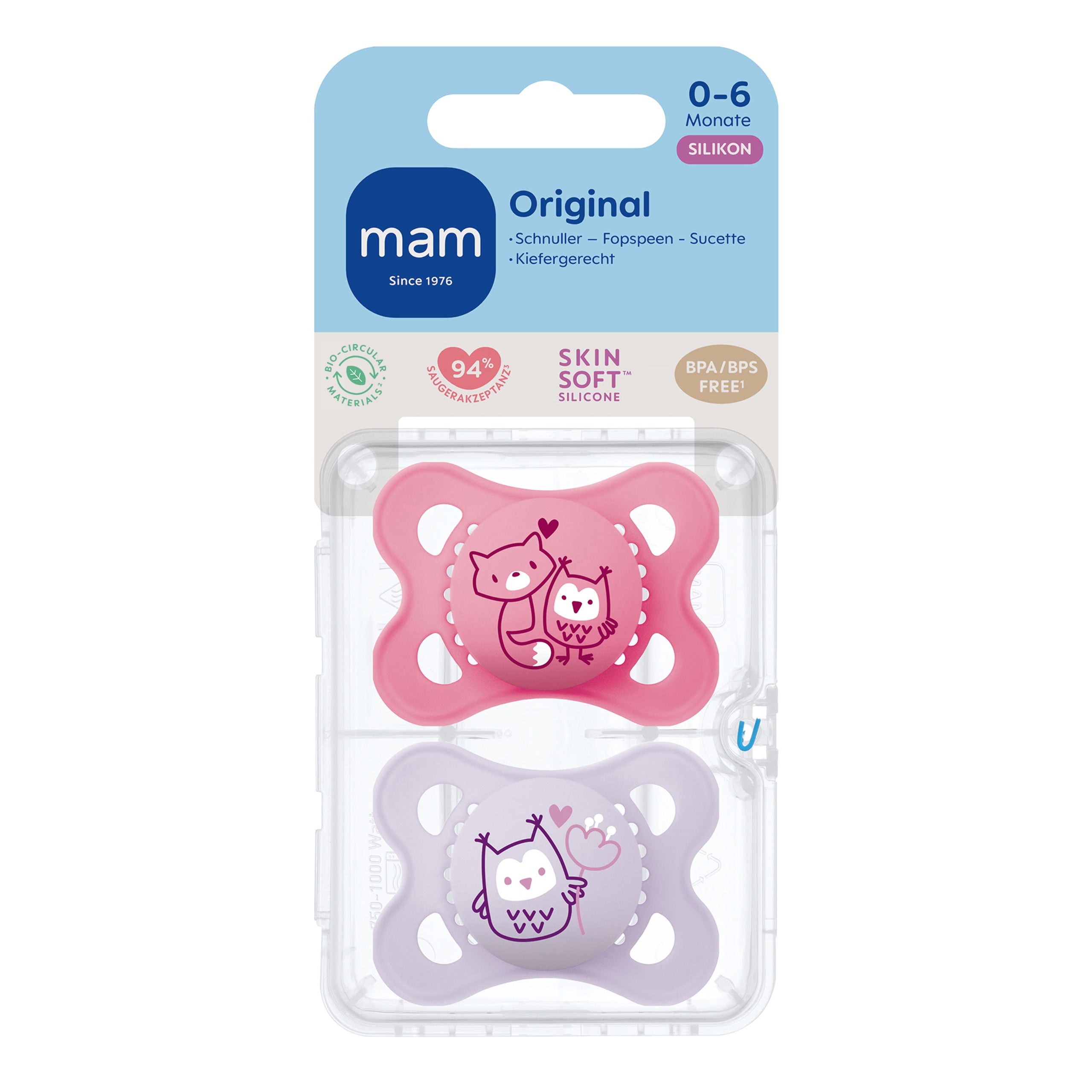 MAM Original matt Silikon 0-6 rose