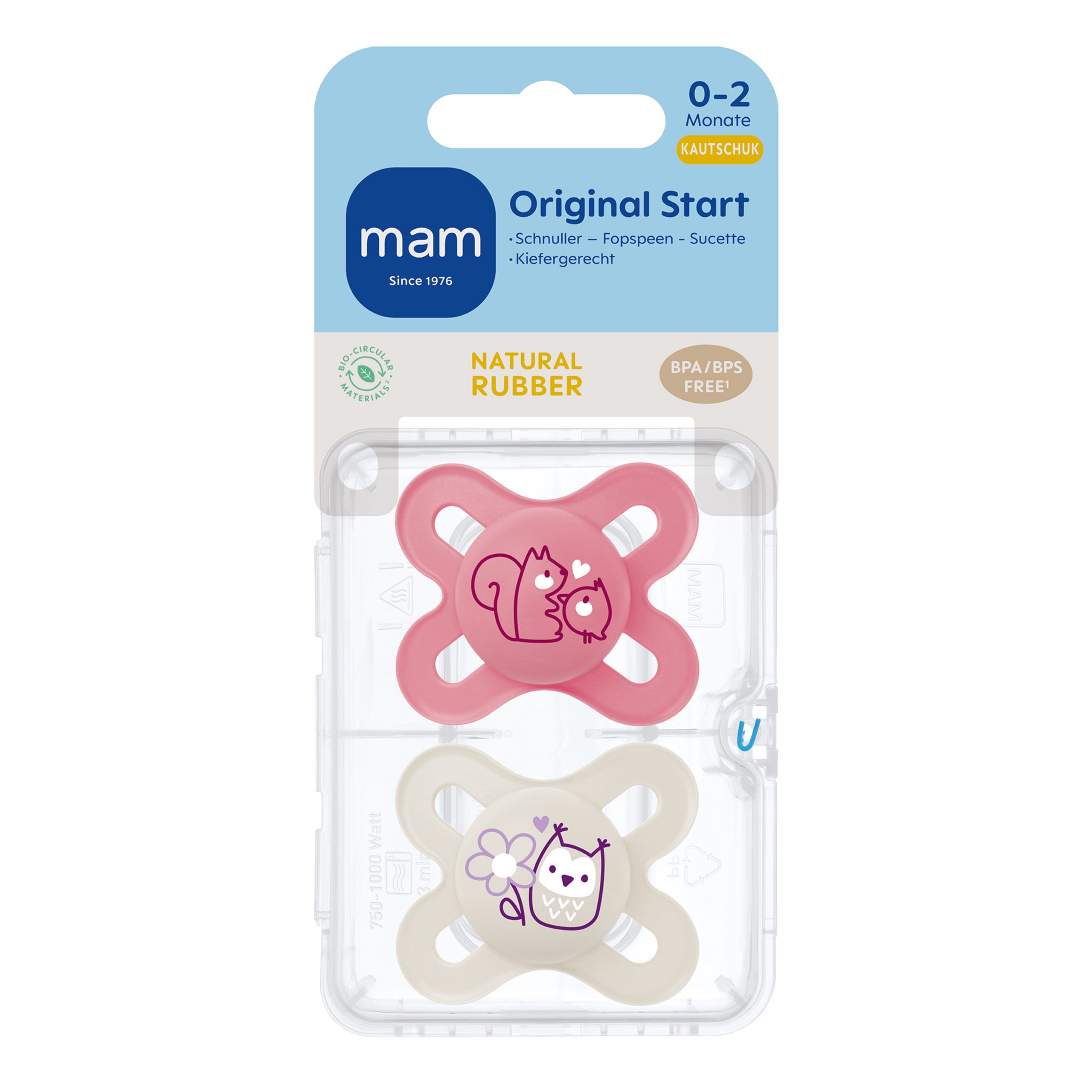 MAM Original Start Latex 0-2 rose