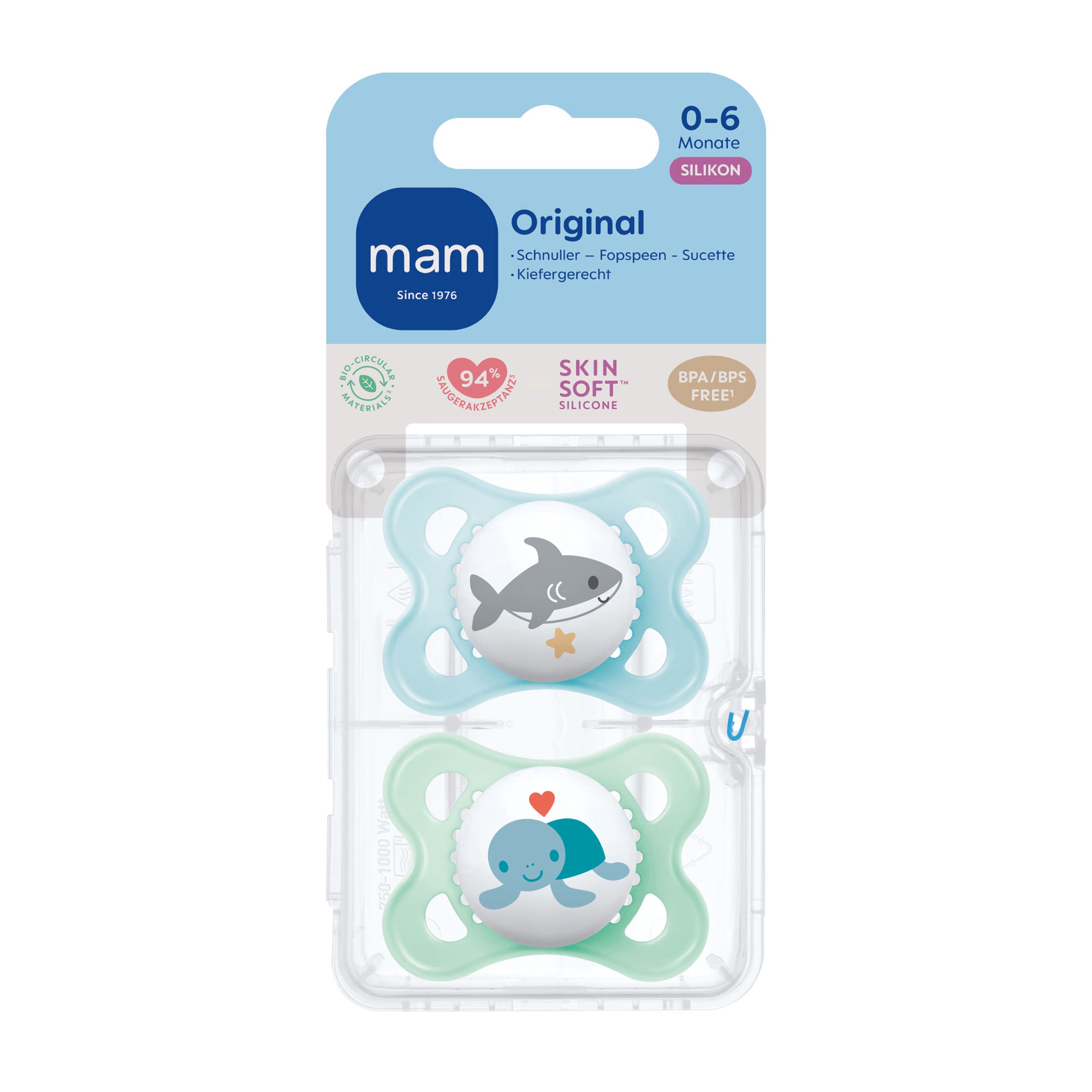 MAM Original Silikon 0-6 blue