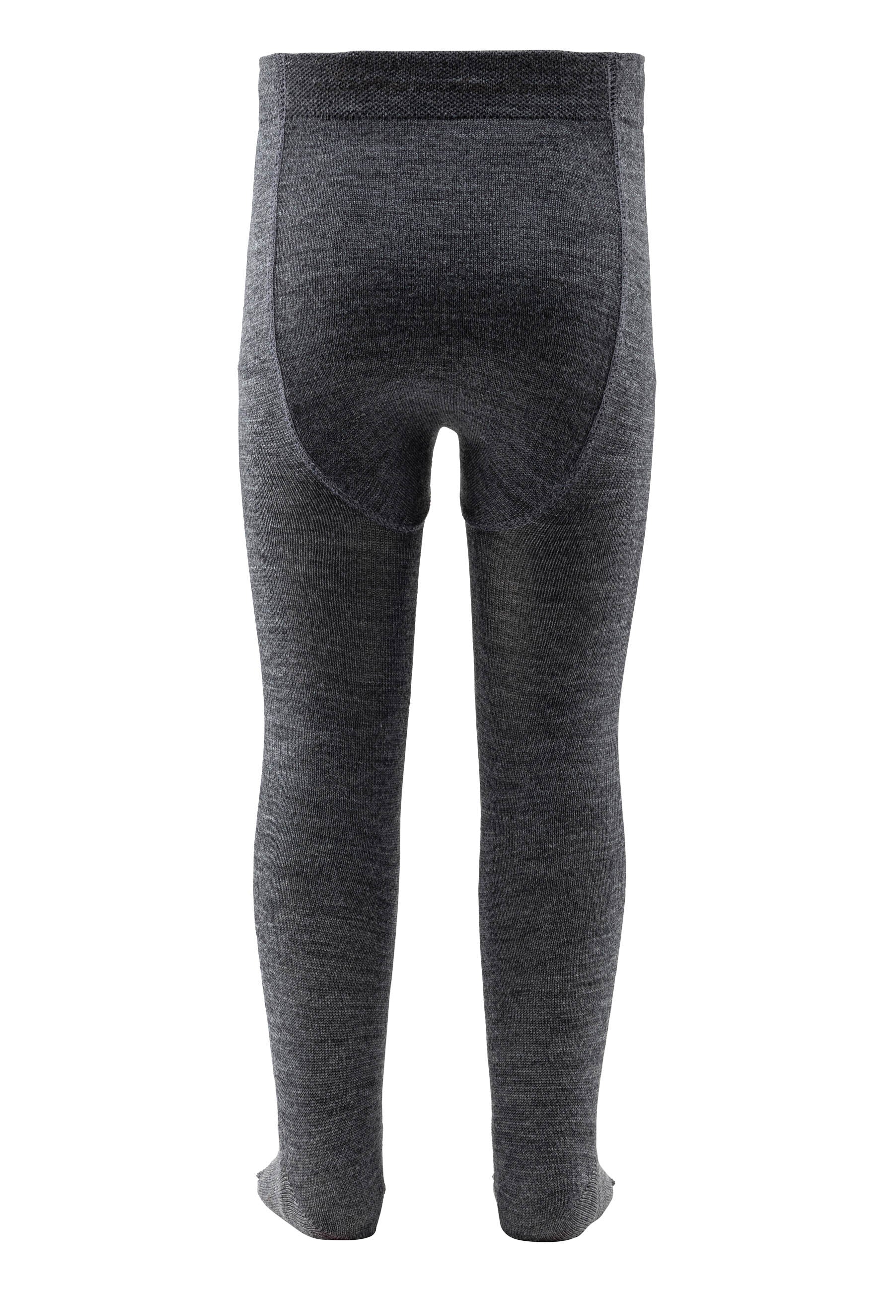 Strumpfhose Wolle Dunkelgrau Meliert