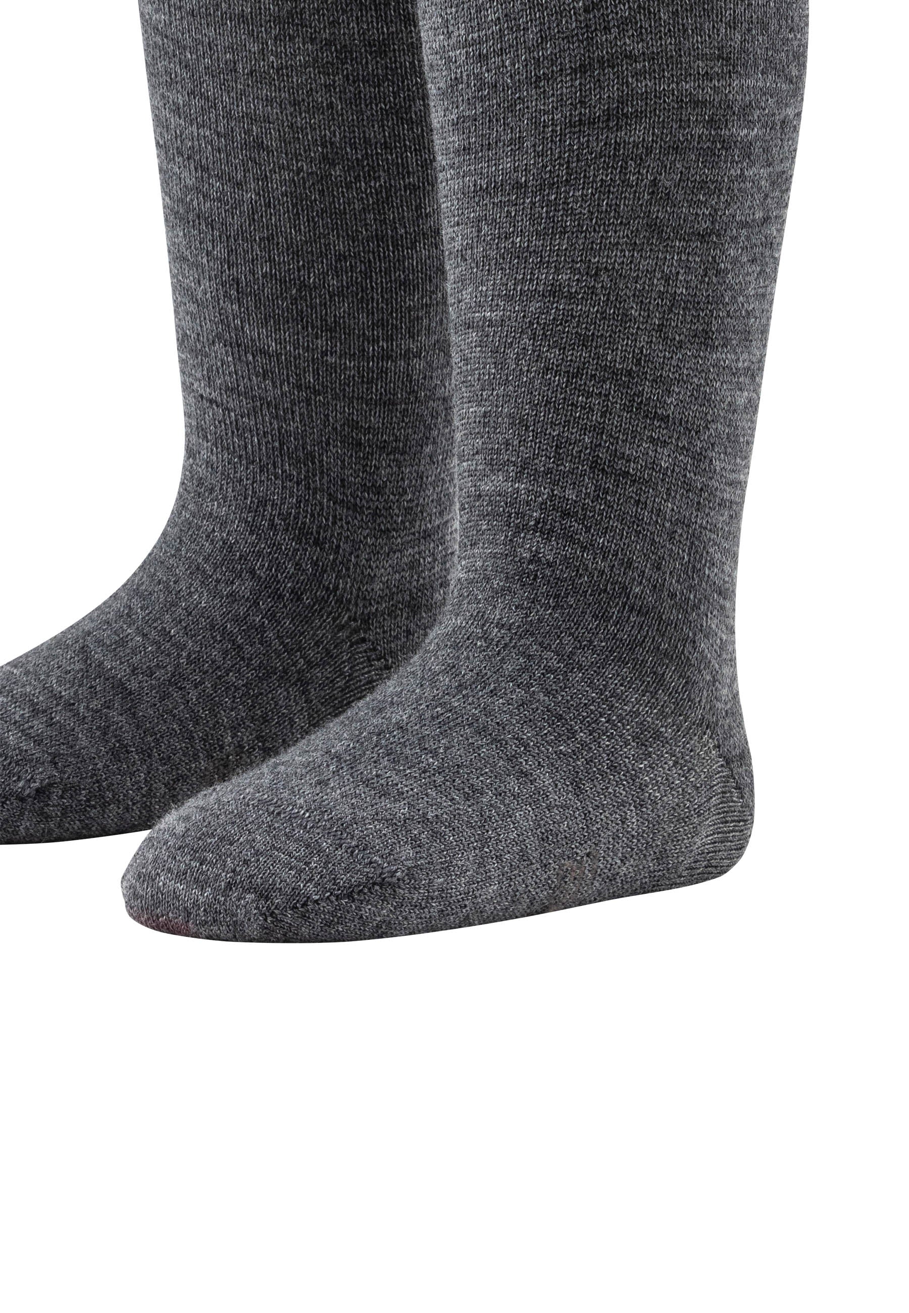 Strumpfhose Wolle Dunkelgrau Meliert