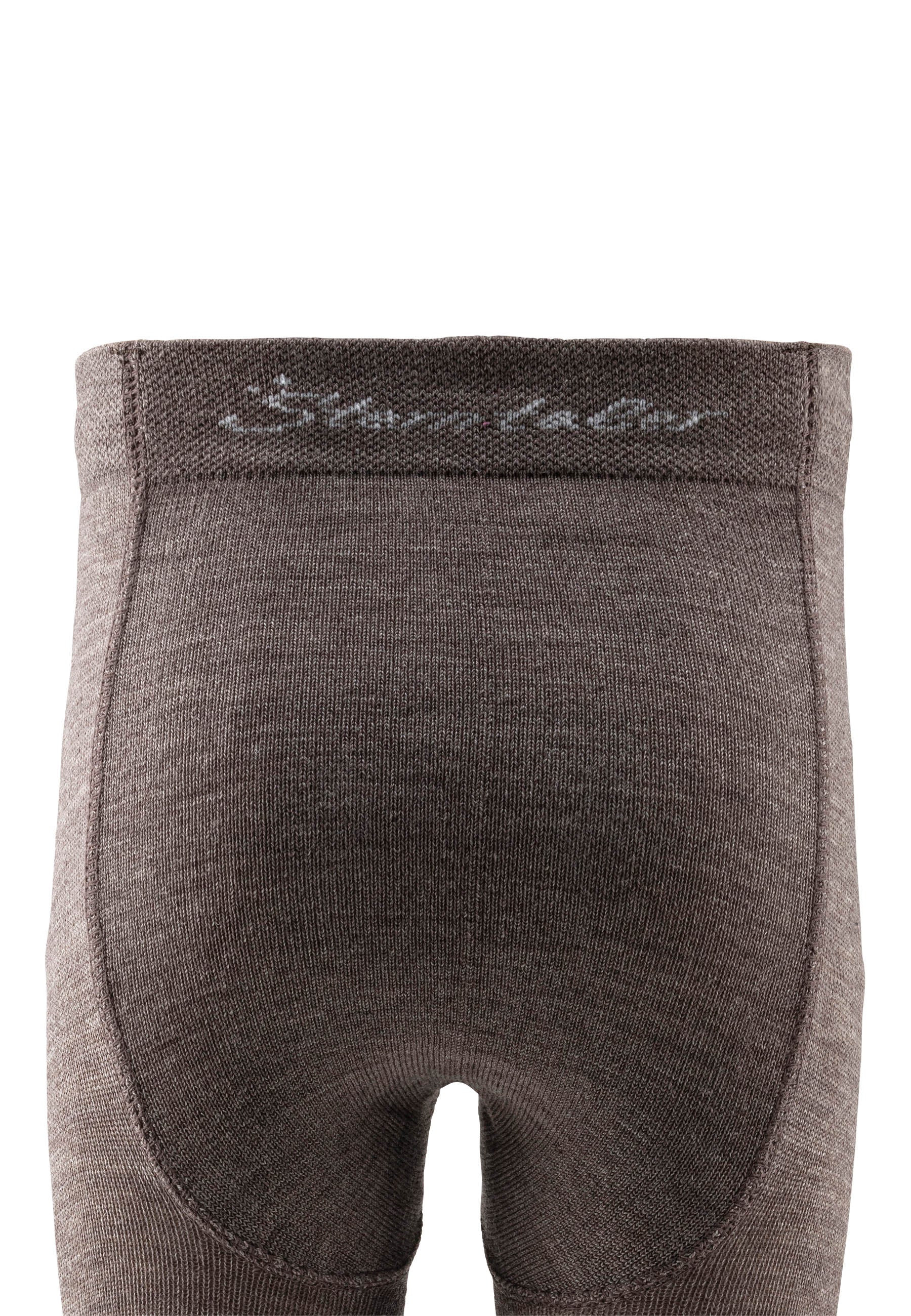 Strumpfhose Wolle Braun Meliert