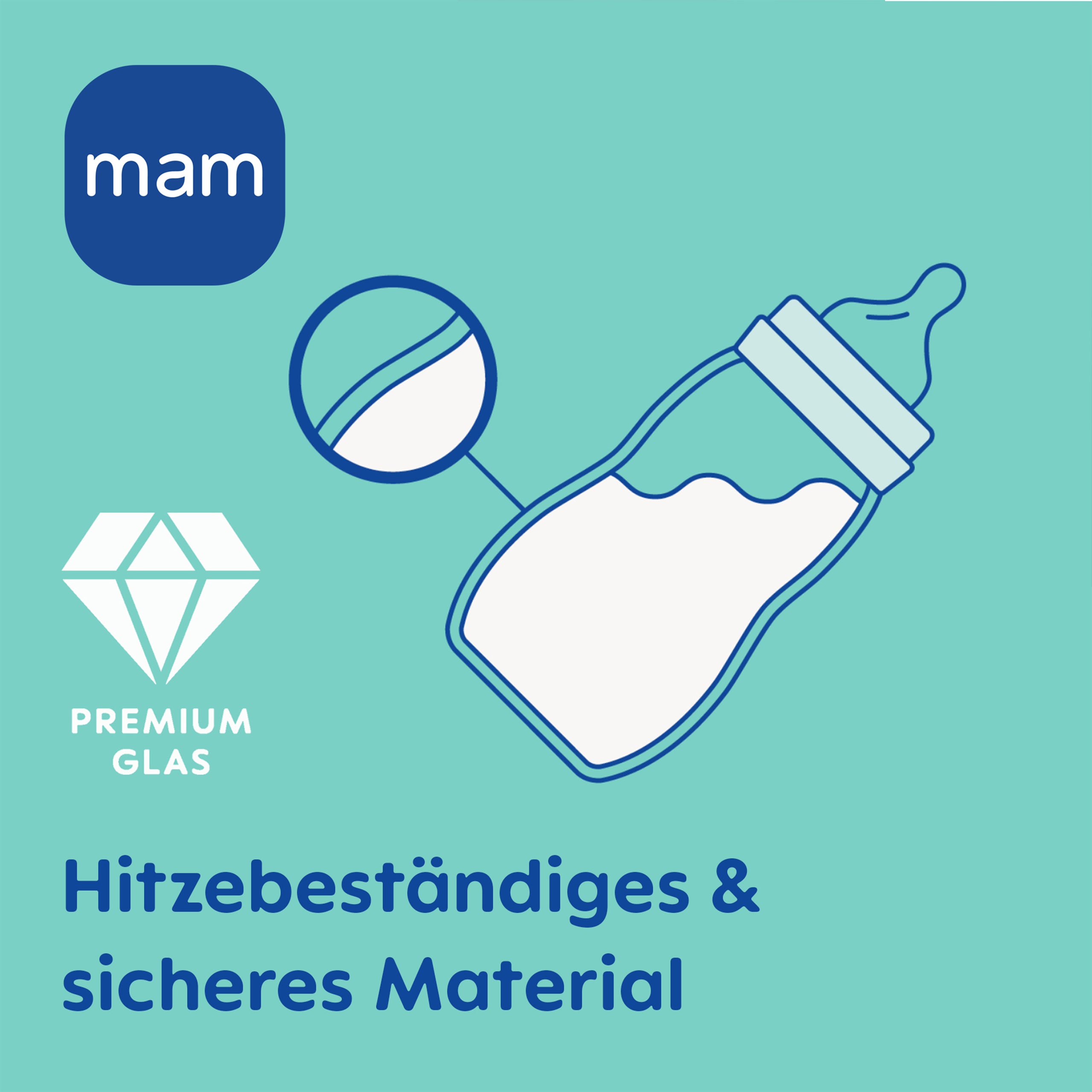 MAM Feel Good Glass Bottle matt 170 ml uni