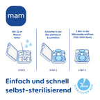 MAM Original matt Silikon 0-6 blue