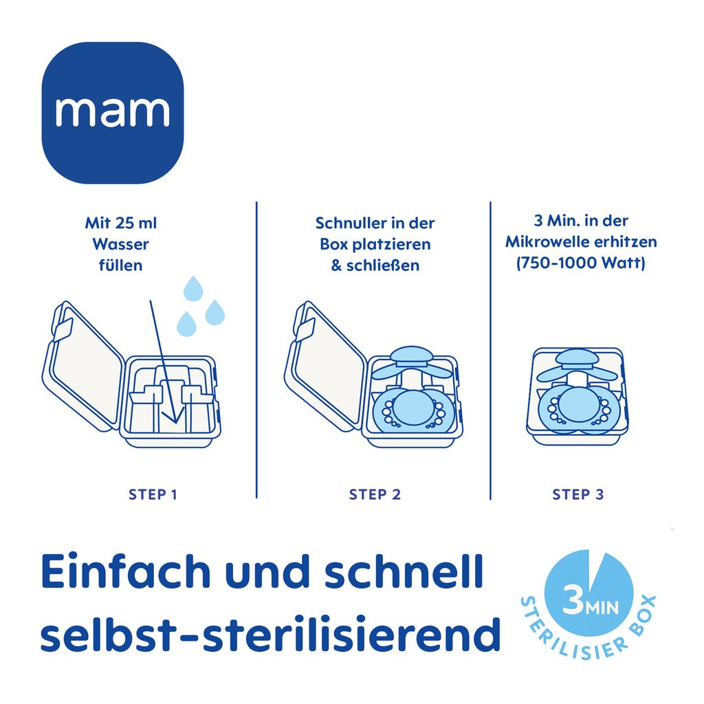 MAM Original matt plain Silikon 0-6 blue