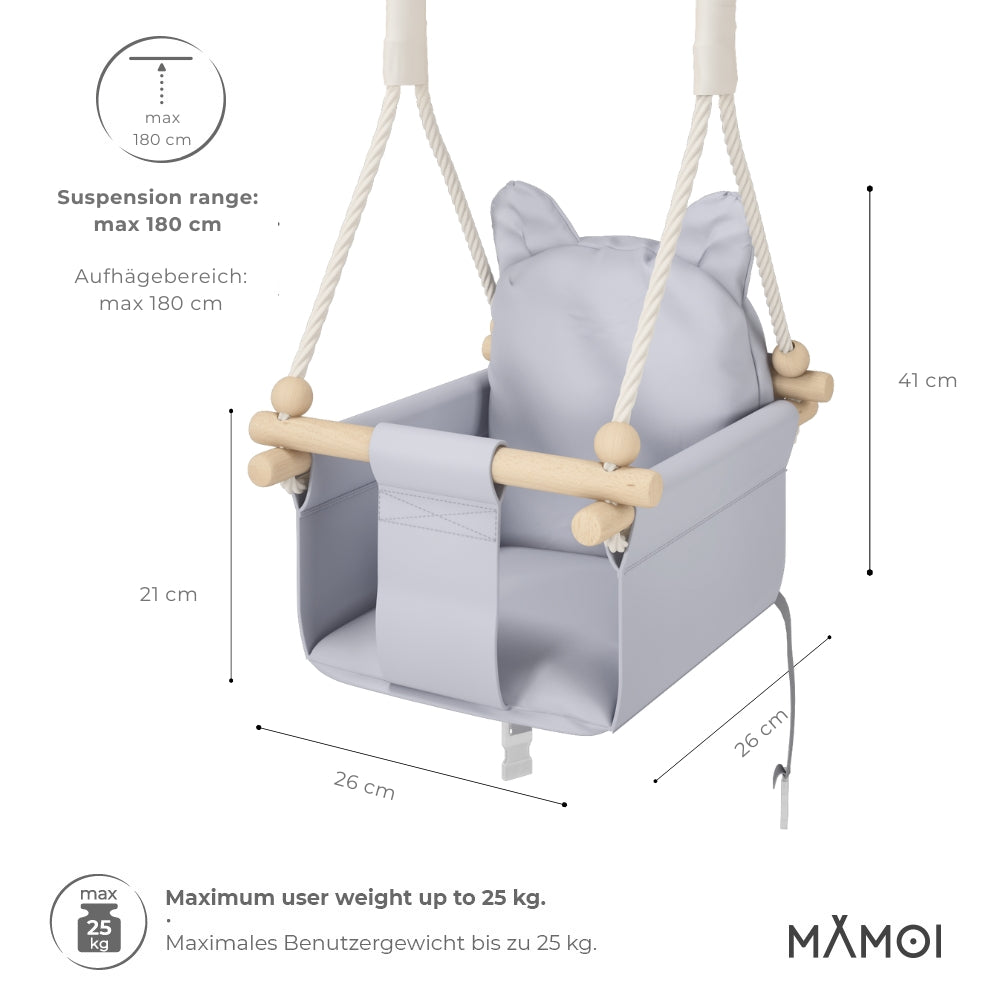 MAMOI® Babyschaukel, Baby-/Kinderschaukel aus Holz-1