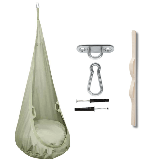 MAMOI® Hängesessel für kinder, Schaukel für kinderzimmer, Hängehöhle, Hängeschaukel, Sensory swing, Schaukeltuch indoor, Hängesack, Tuchschaukel, Babyschaukel, Hängetuch-0