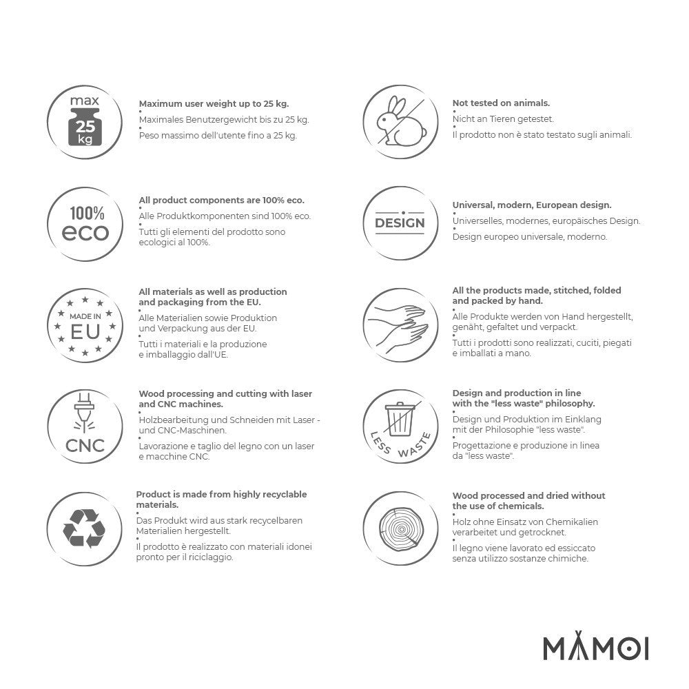 MAMOI® Babyschaukel, Baby schaukel Indoor Outdoor, Kinderschaukel aus Holz, Holzschaukel für Kinder, Schaukeln für türrahmen, Swing, Kleinkinderschaukel ab 1 jahr für Kinderzimmer-7