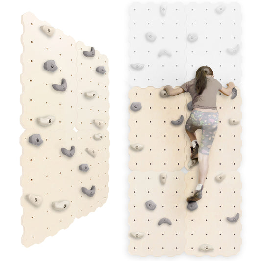 MAMOI® Kletterwand für kinderzimmer, Klettergerüst und spielgeräte indoor, Klettern mit Klettergriffe für kinder, Klettersteine, Kletterturm mit Griffe, Klettergriffe, Montagesatz-0