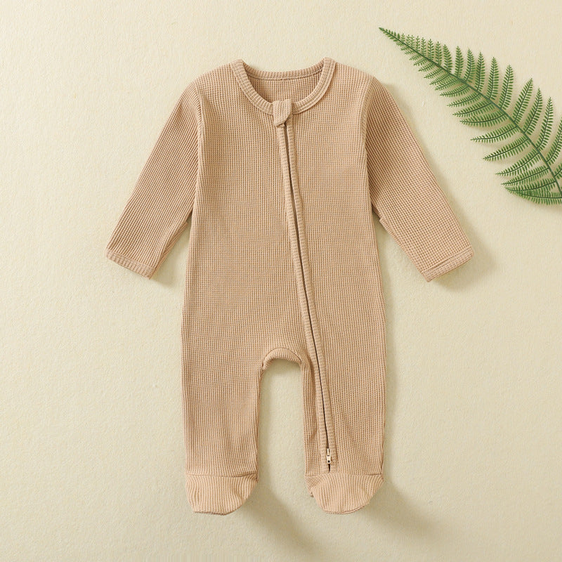 Baby onesie Autumn and winter baby crawler long-sleeved zipper crawler newborn clothes wrap baby pajamas