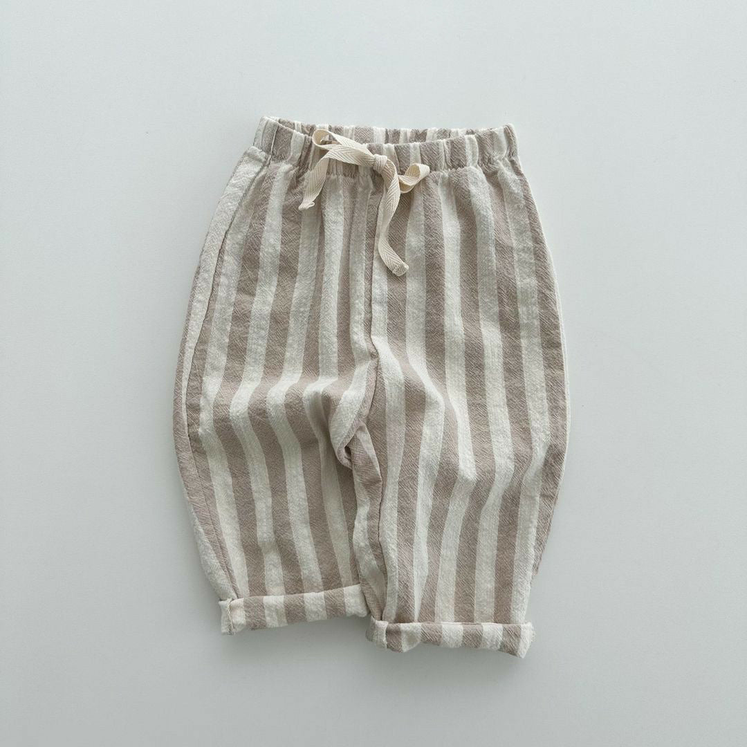Baby summer pants new cotton thin  casual children loose striped long pants